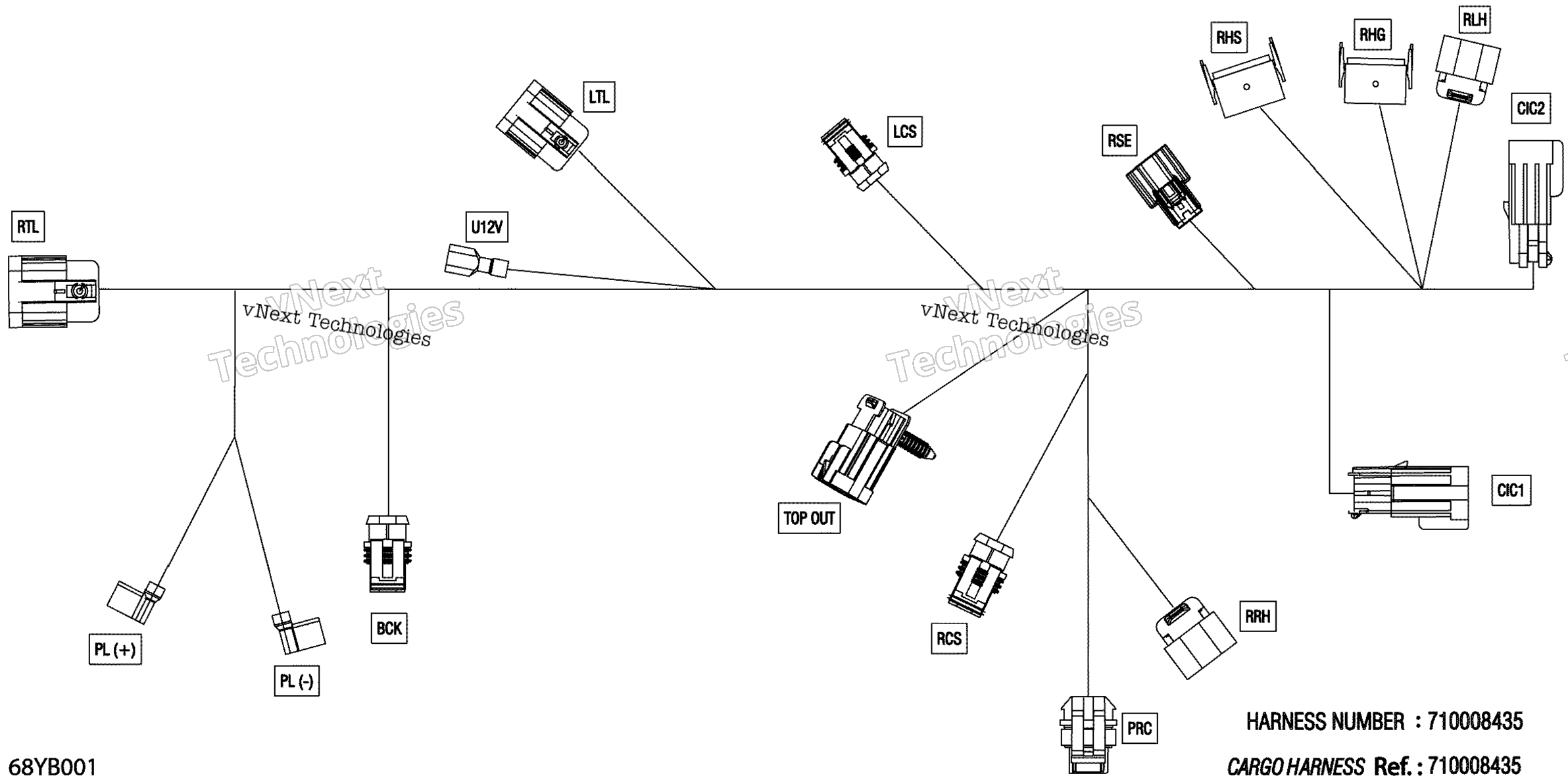 Электрооборудование - Cargo Harness - 710008435