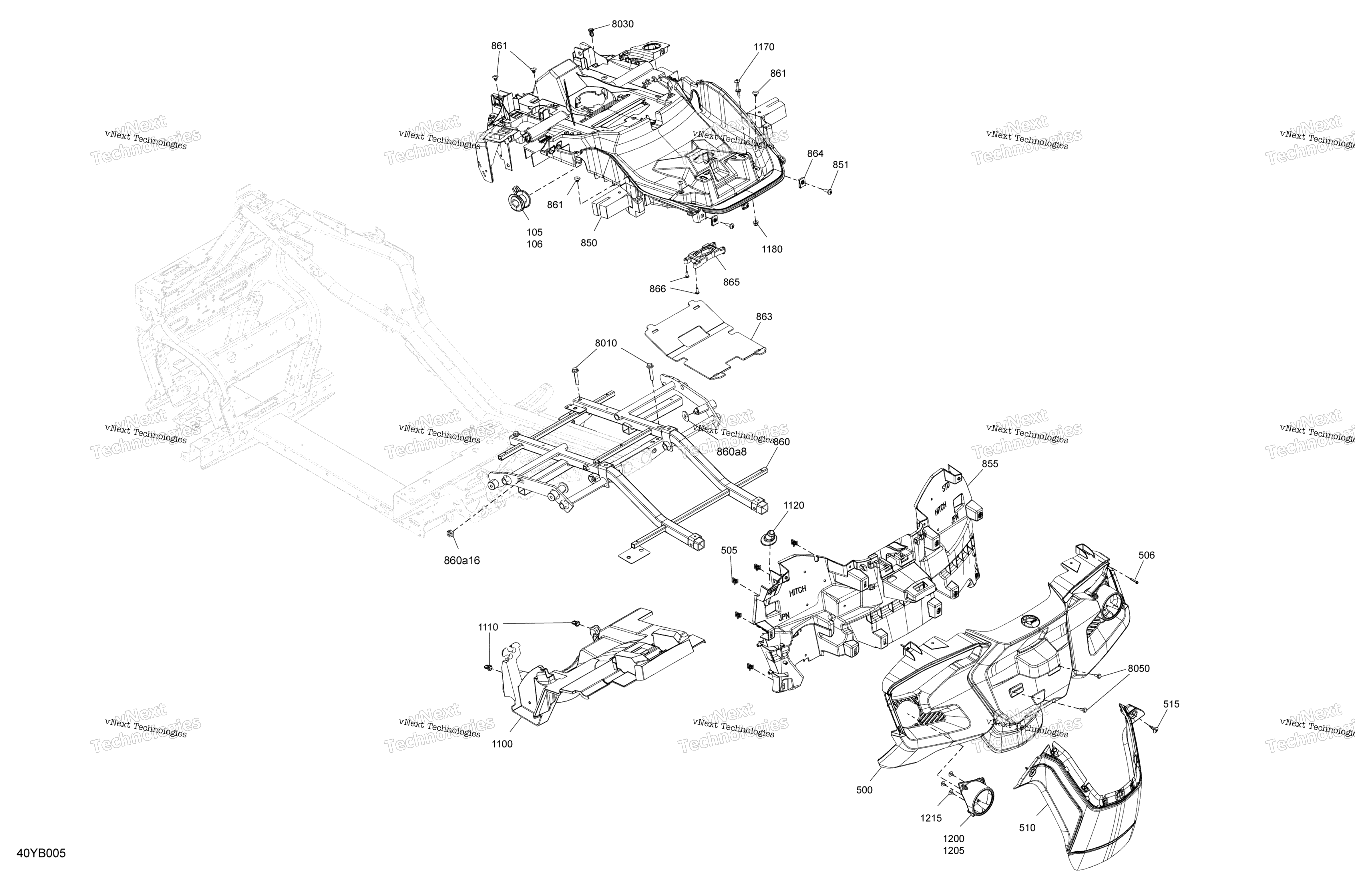 кузов багажник Structure и задний Fenders