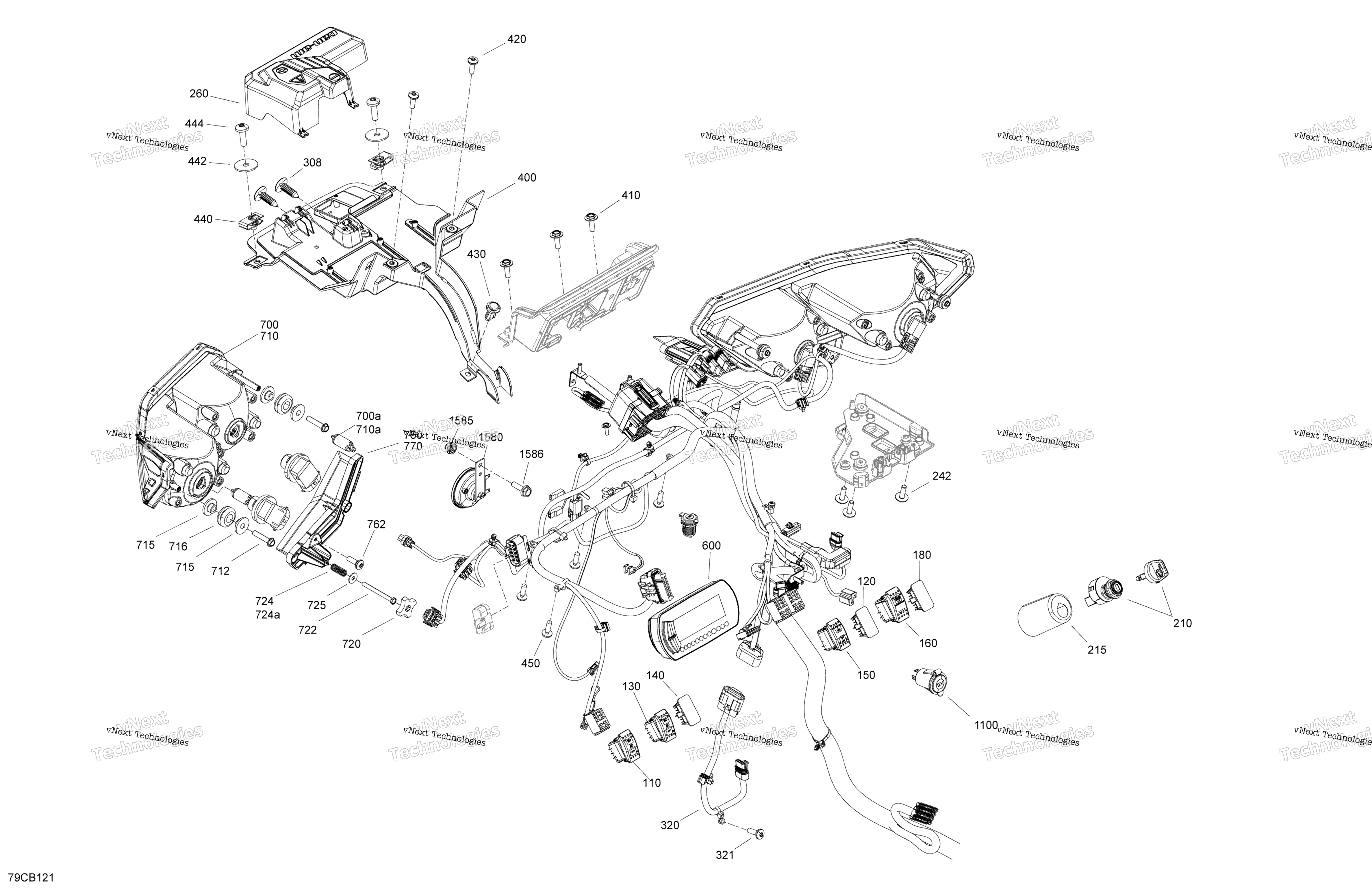 Электрооборудование - Front Section - No Abs