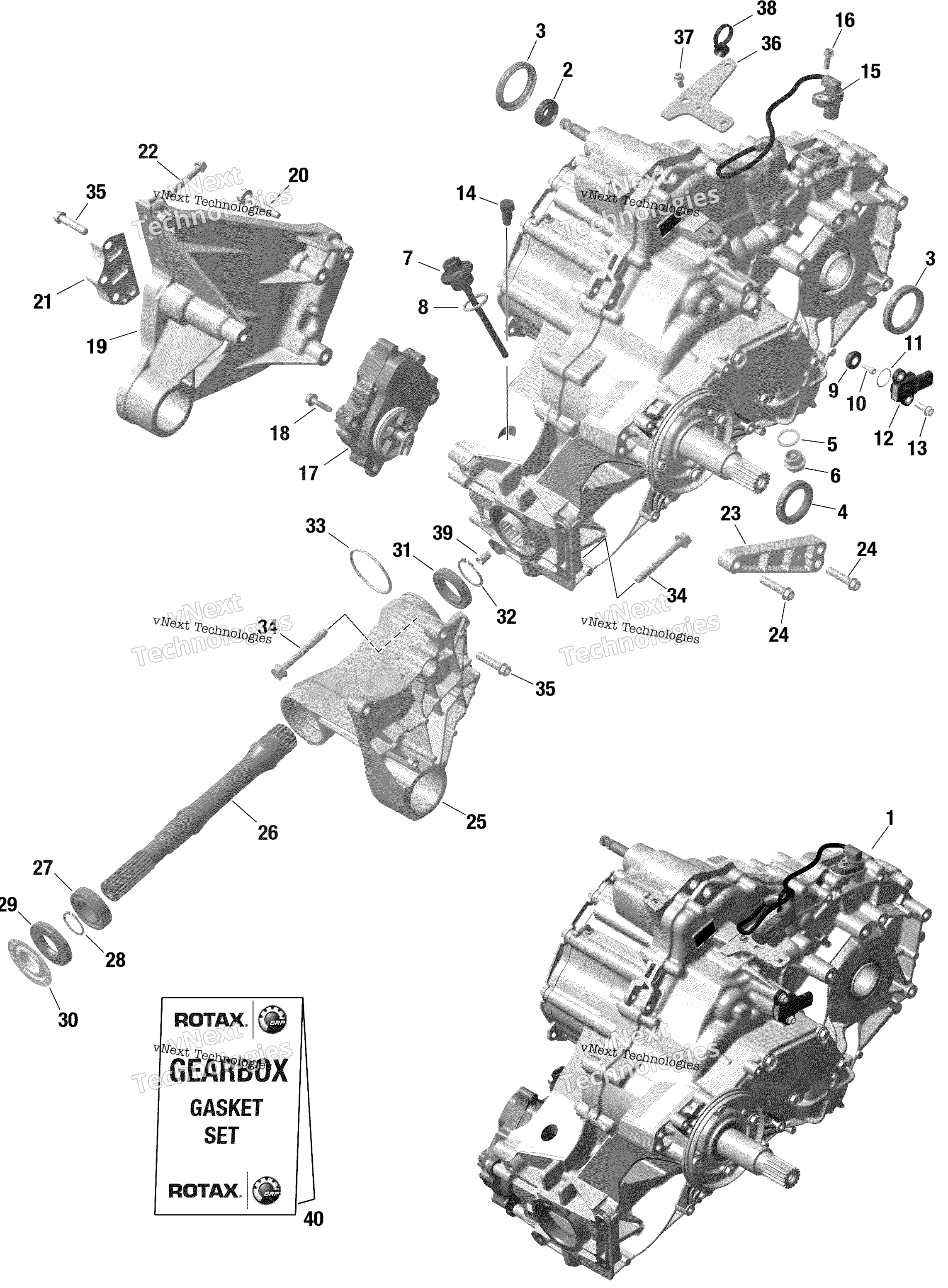 Rotax передача Box и Components 509