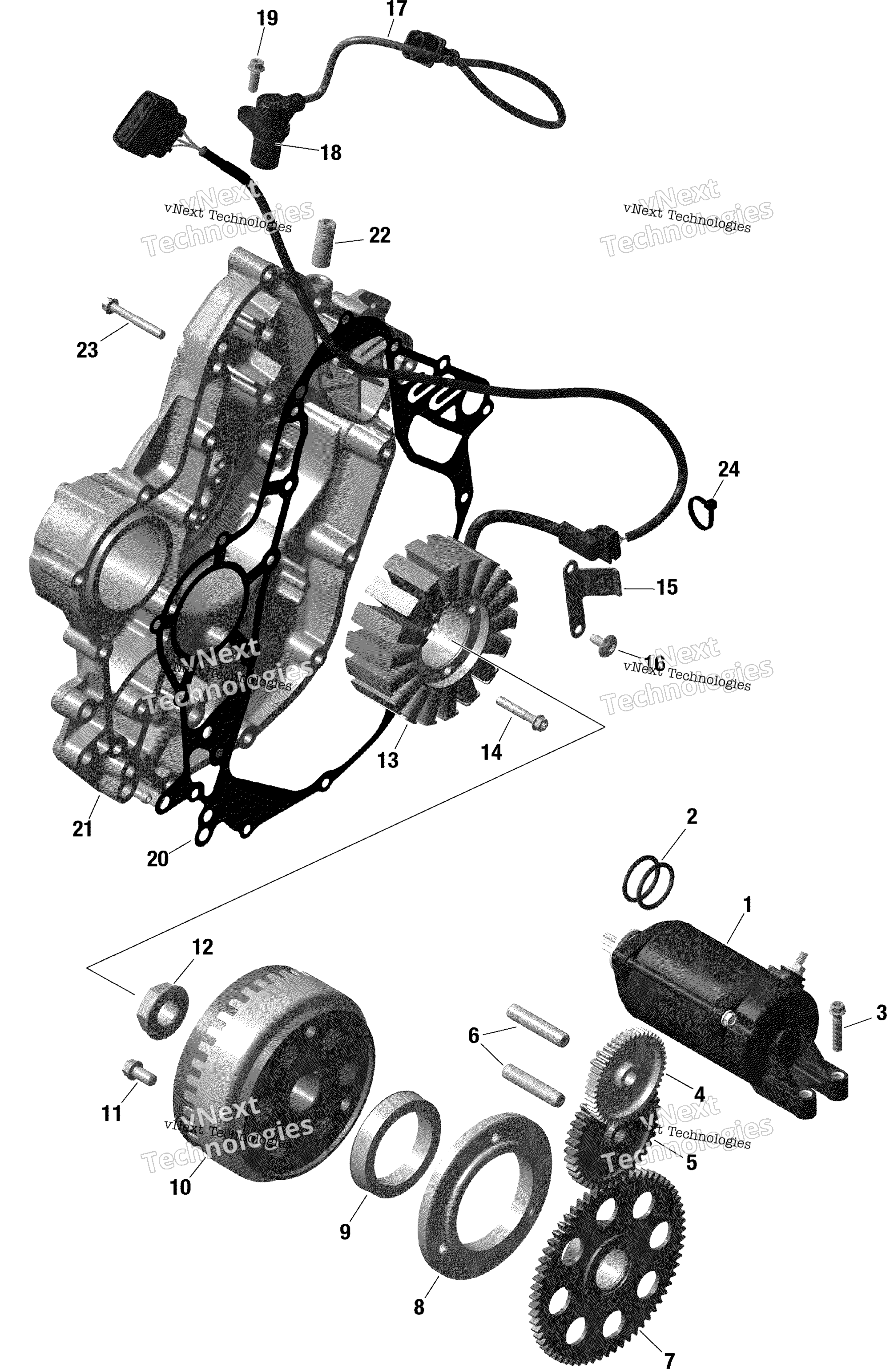 Rotax Magneto и Electric Starter