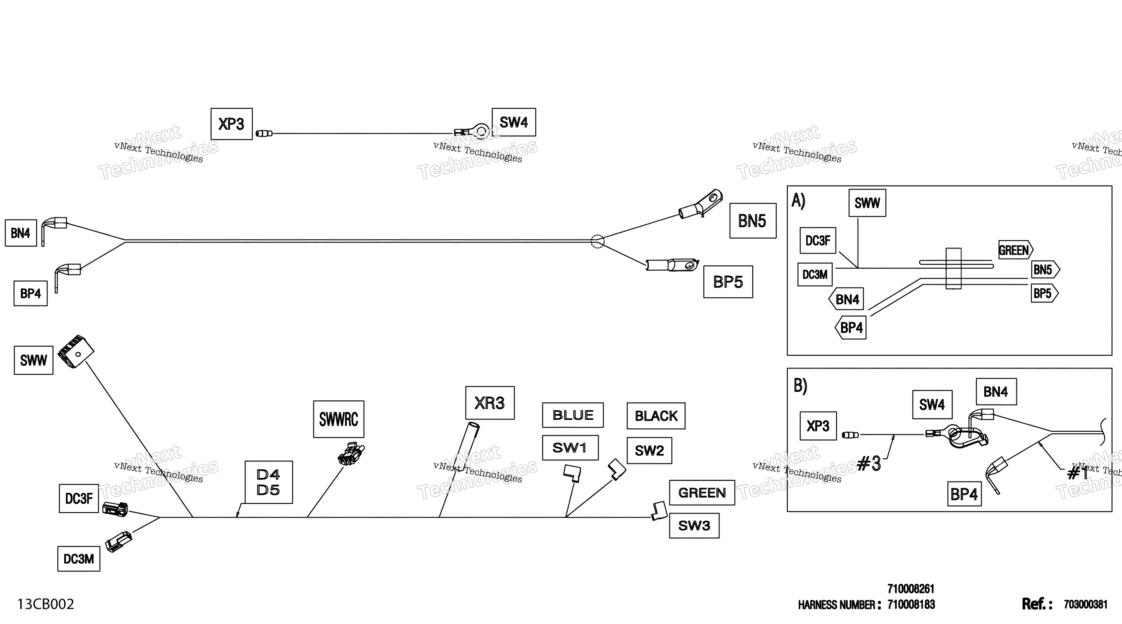 Электрооборудование - Winch Wiring Harness - 710008183