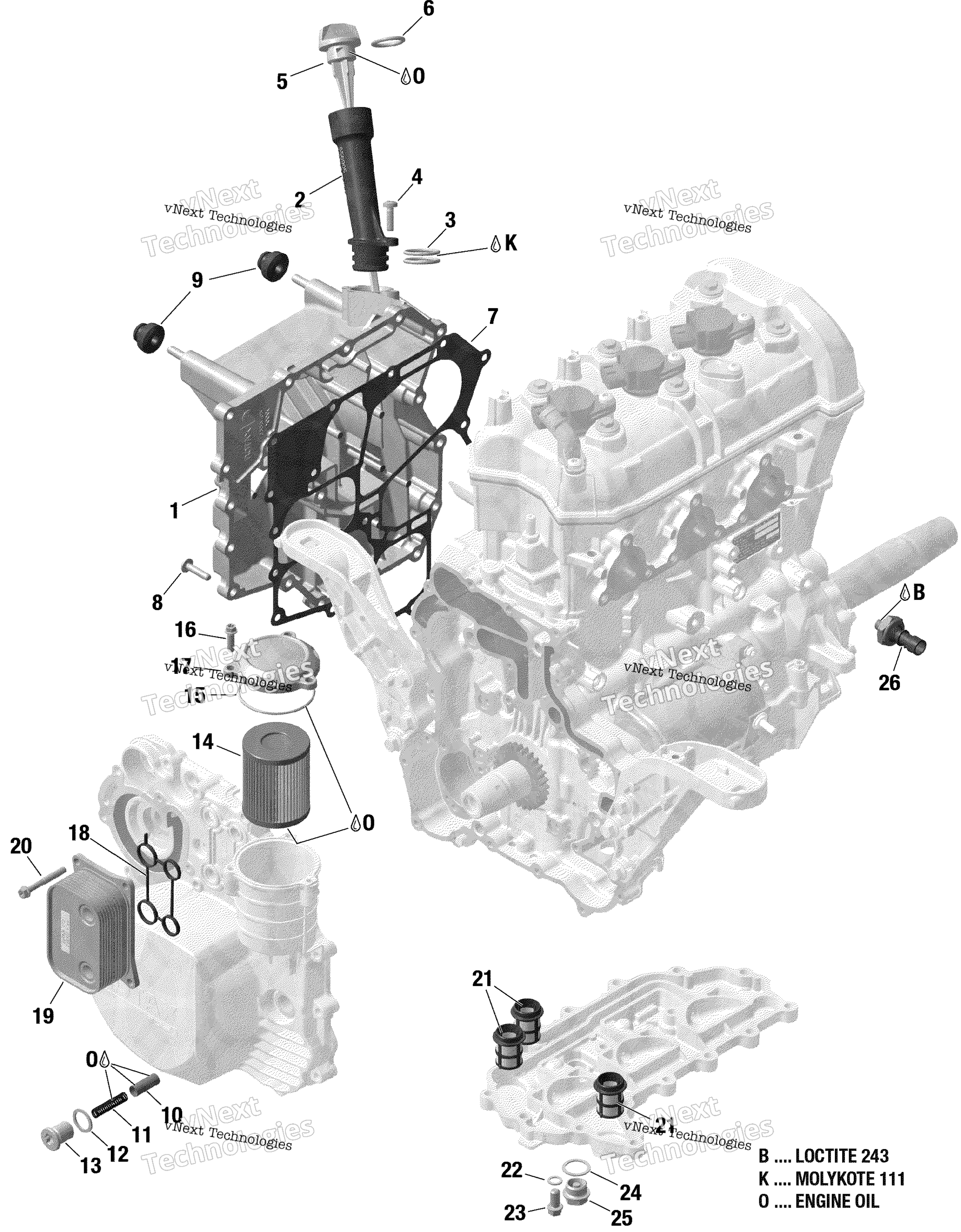 Rotax двигатель Lubrication 900 Ace