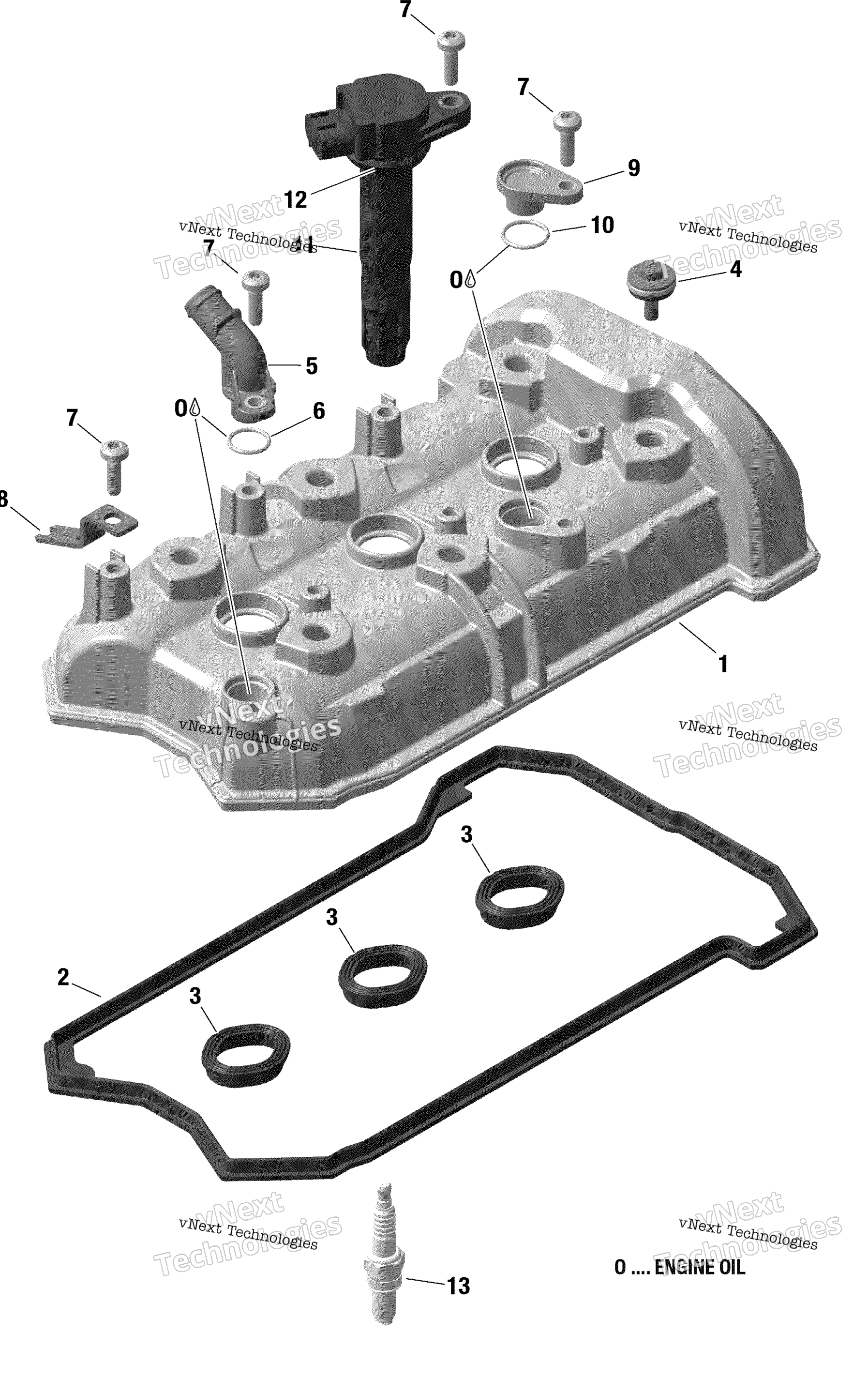 Rotax клапан крышка 900 Ace