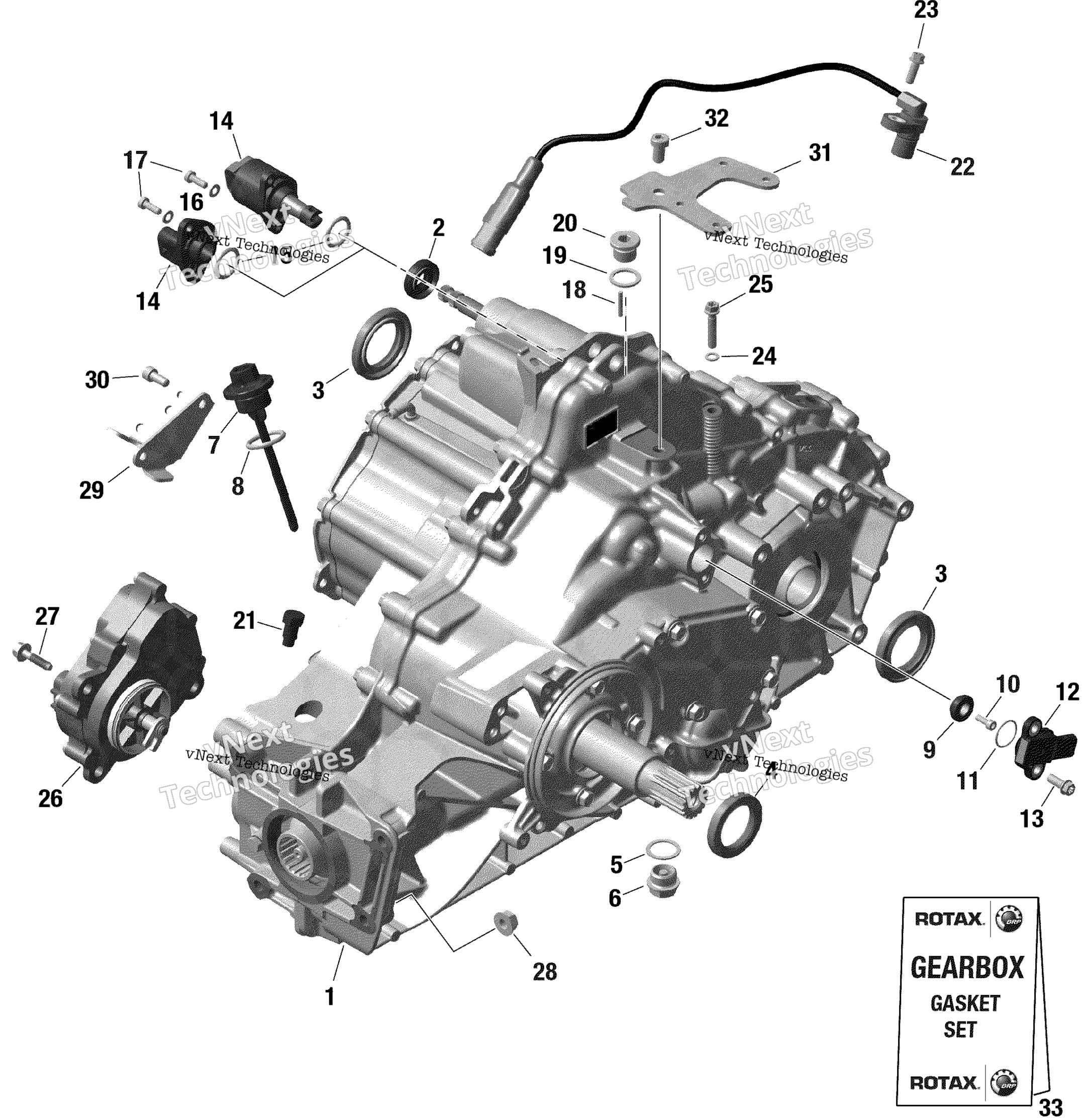 Rotax передача Box и Components 804