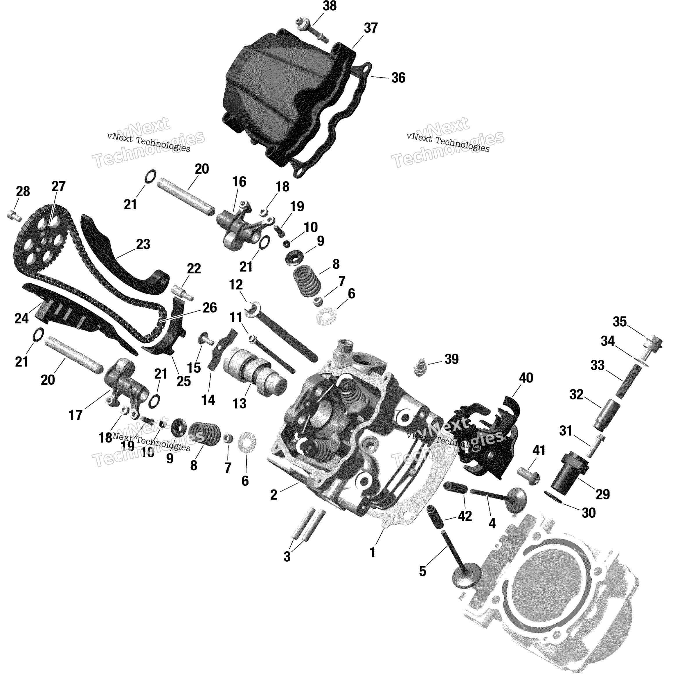 Rotax цилиндр Head, передний