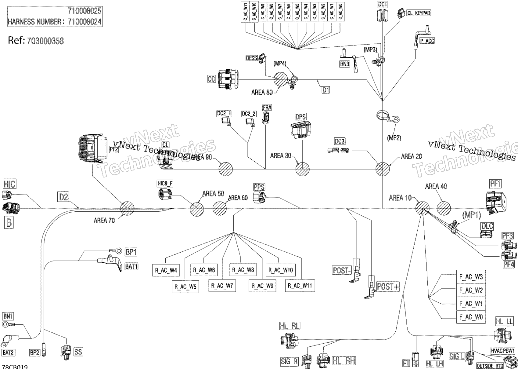 Электрооборудование - Main Harness - 710008024