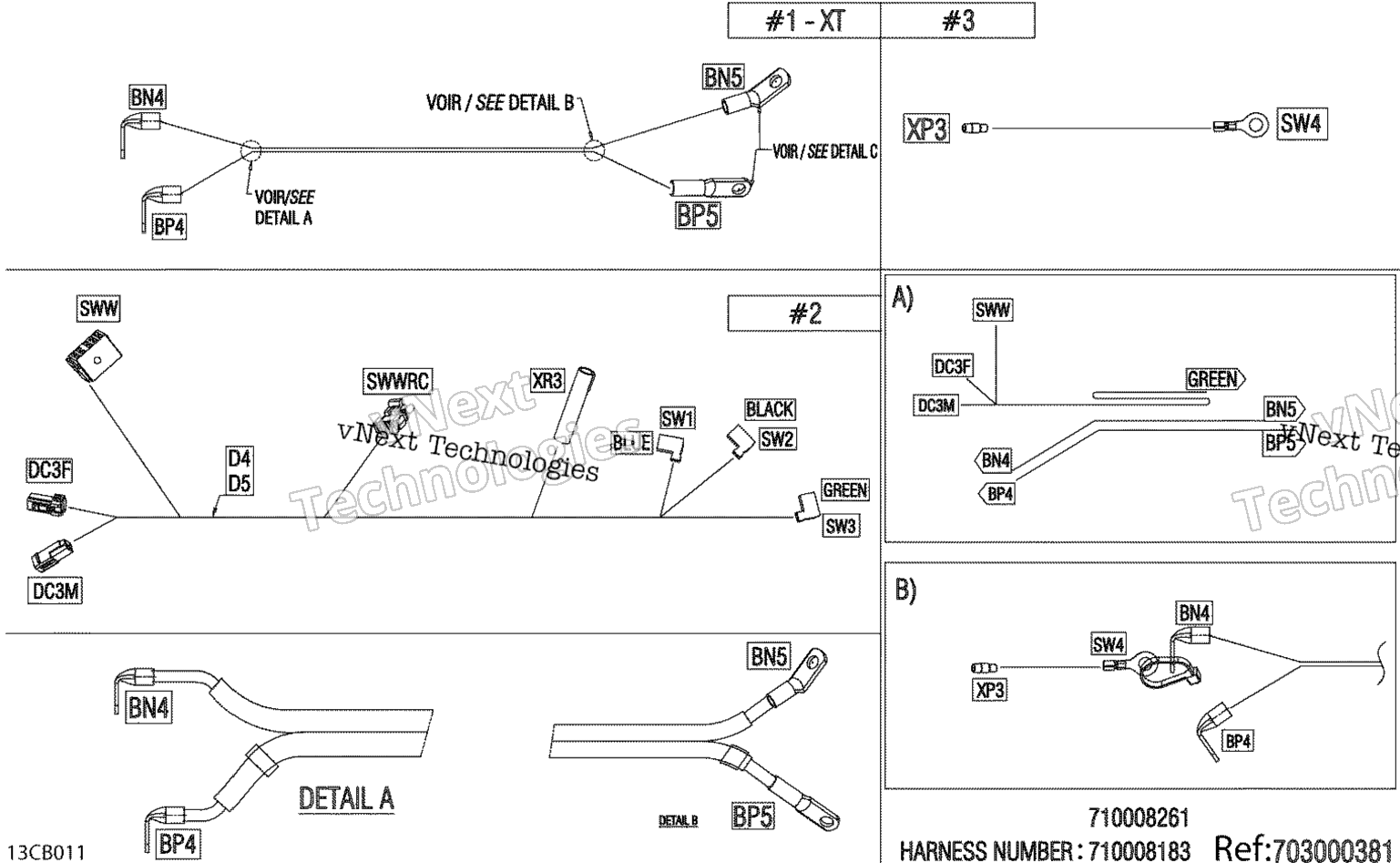 Электрооборудование - Winch Wiring Harness - 710008183