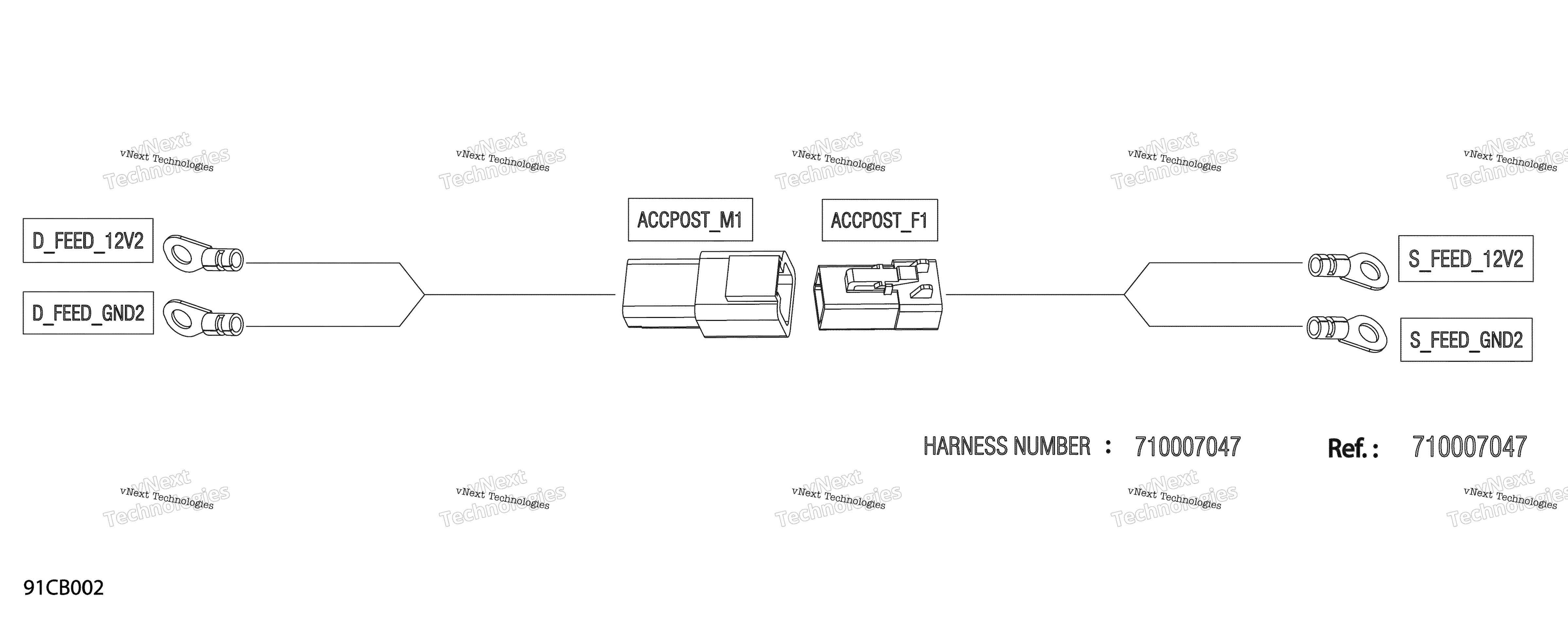 Электрооборудование - Roof Wiring Harness - 710007047