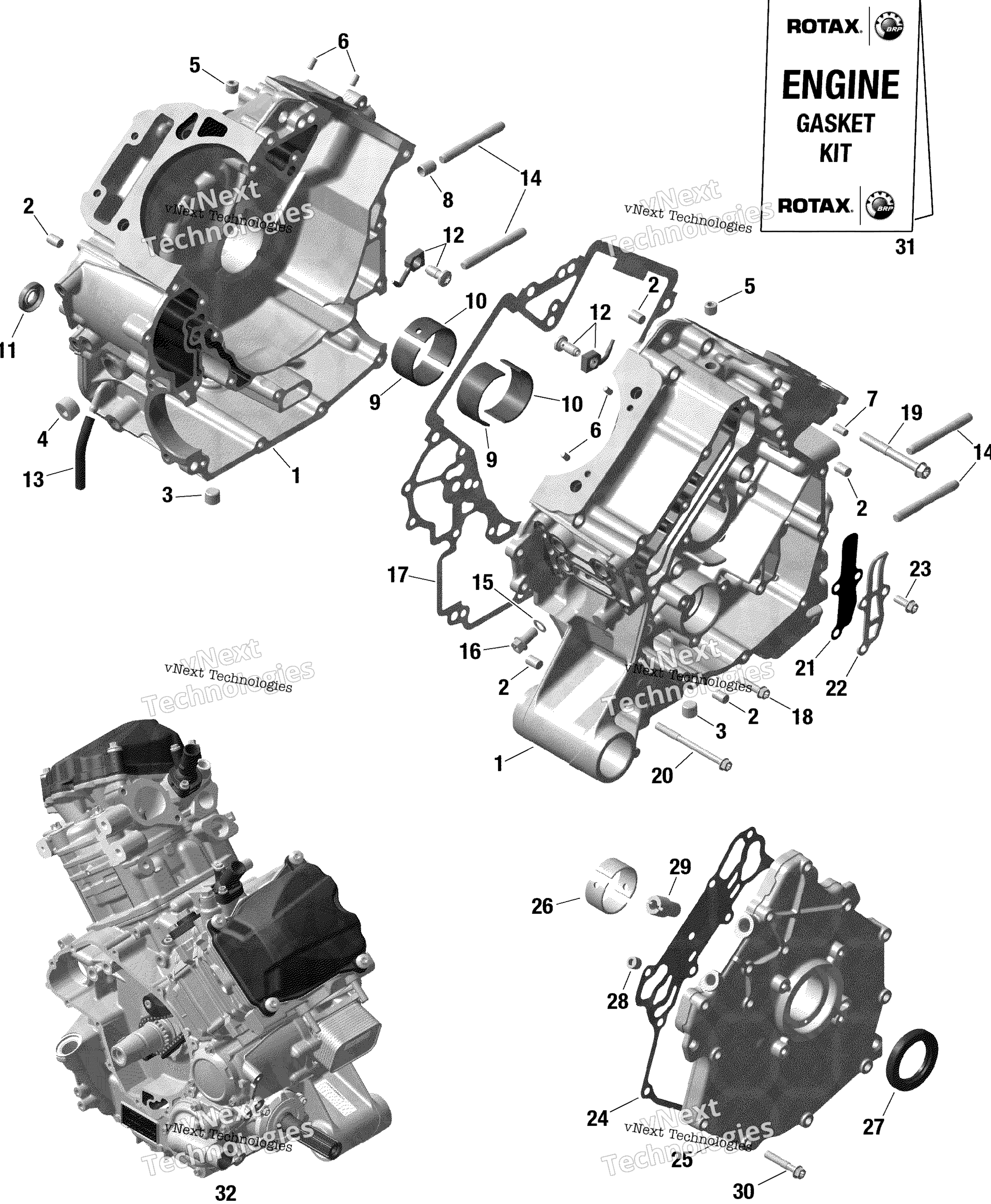 Rotax Crankcase
