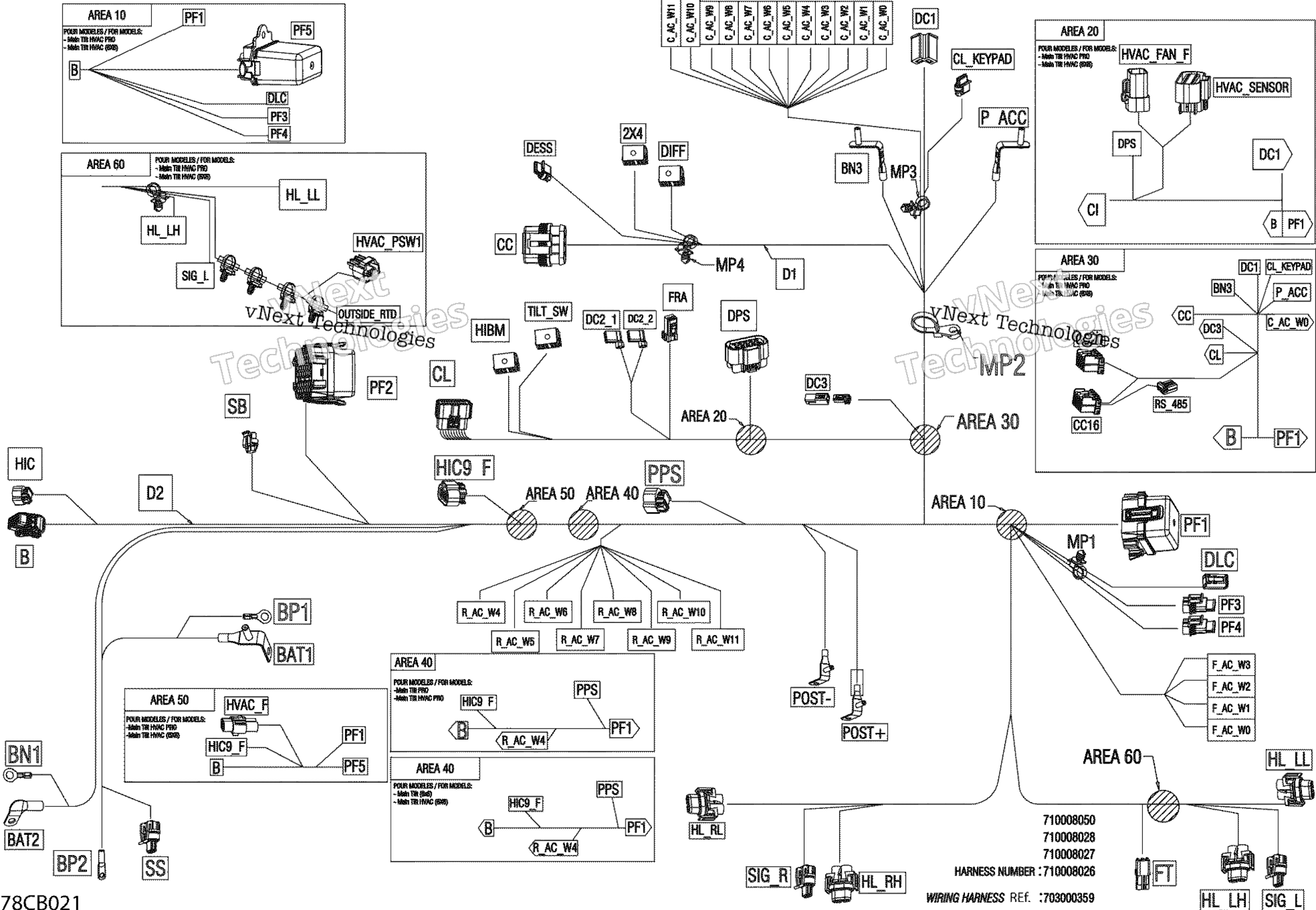 Электрооборудование - Main Harness - 710008028