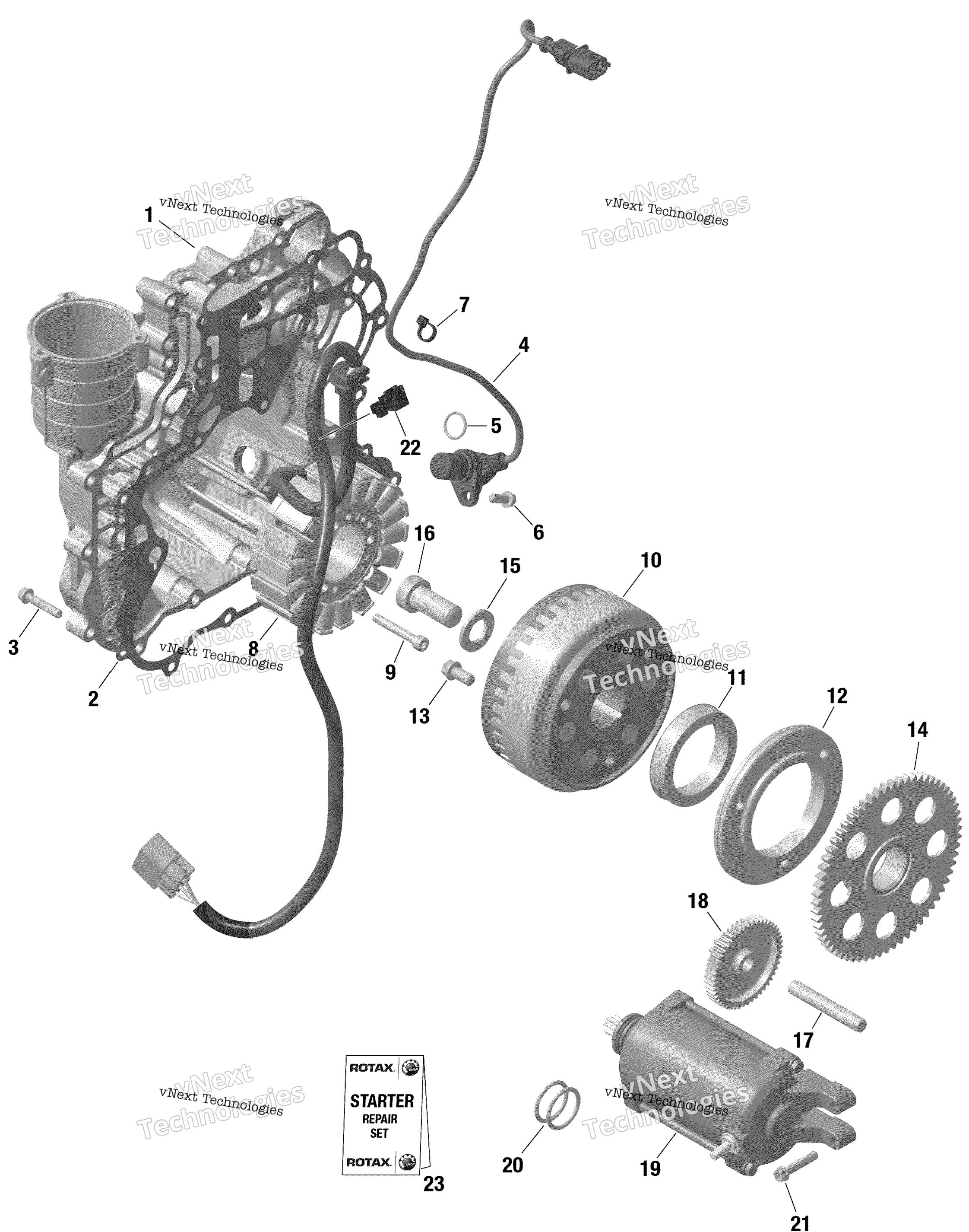Rotax Magneto и Electric Starter Turbo