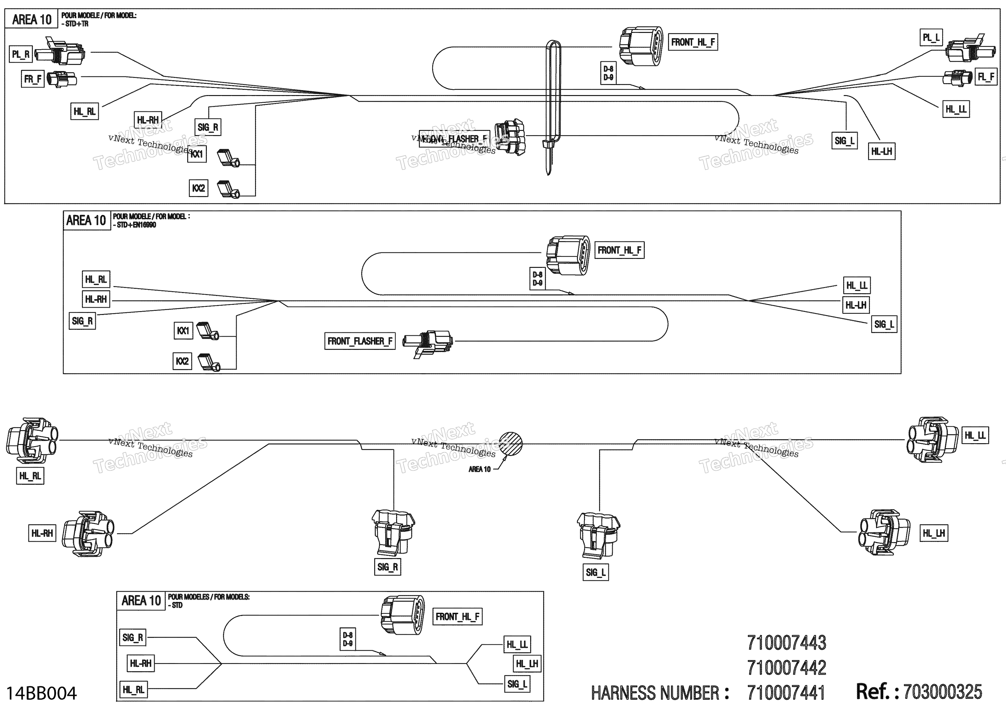 Электрооборудование - Front Wiring Harness - 710007441