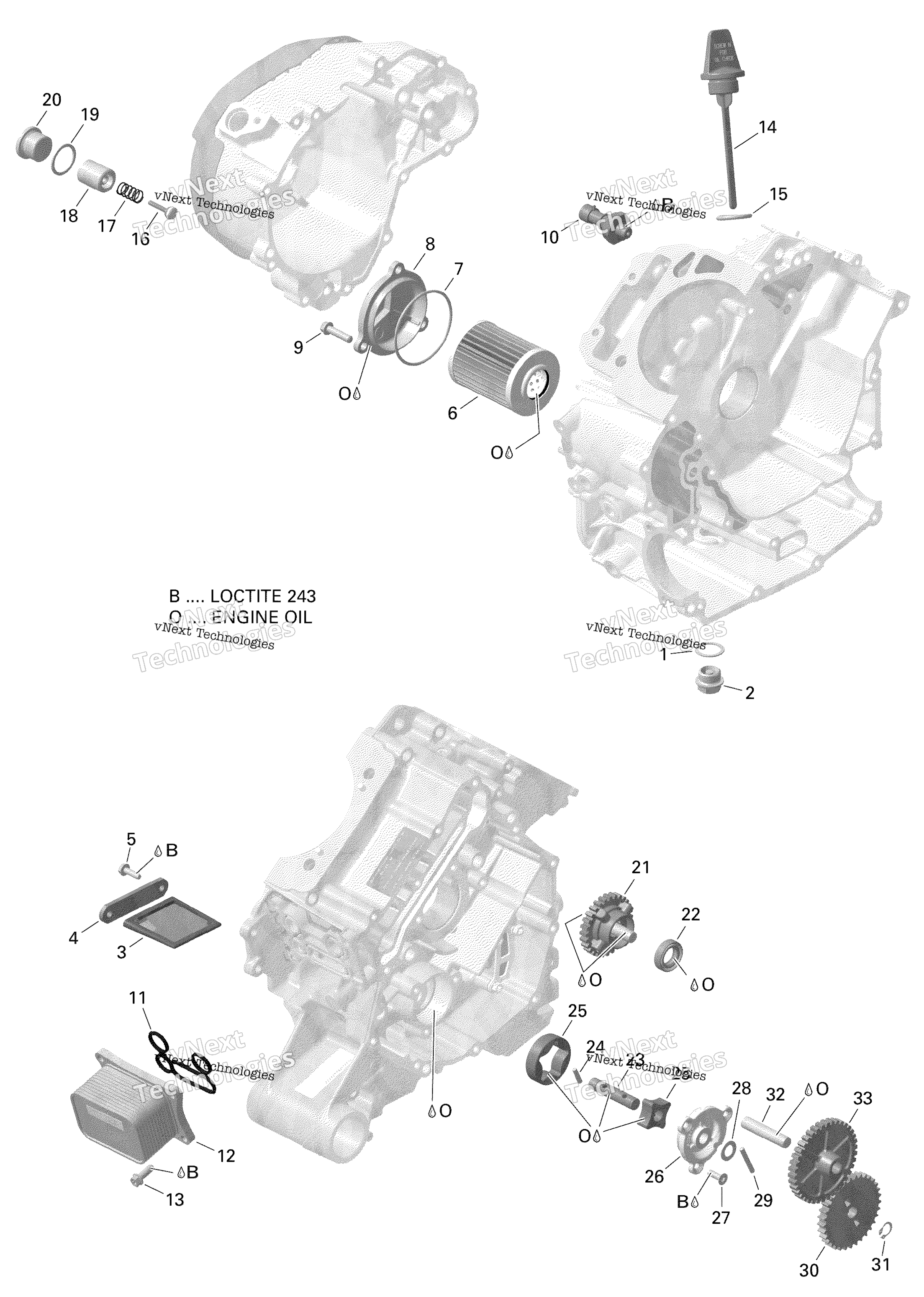 Rotax двигатель Lubrication Version 2