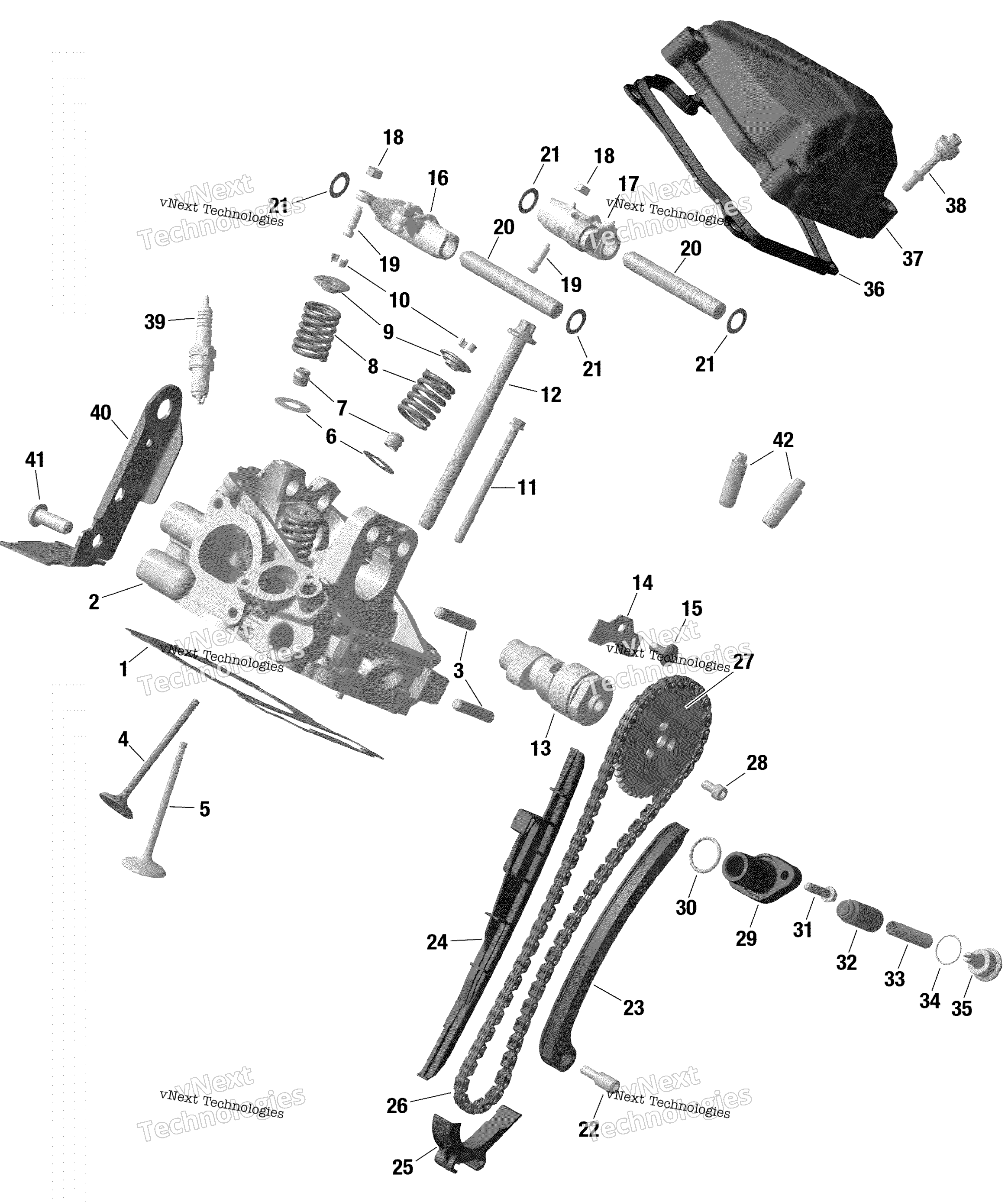 Цилиндр Head, Rear - 800R Efi