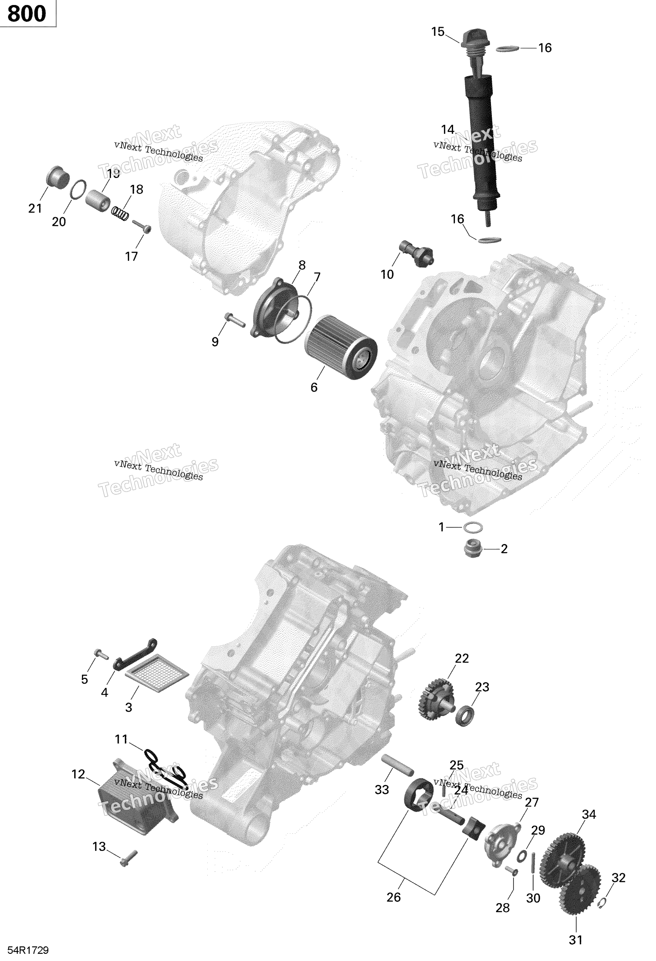 Двигатель Lubrication - 800R Efi