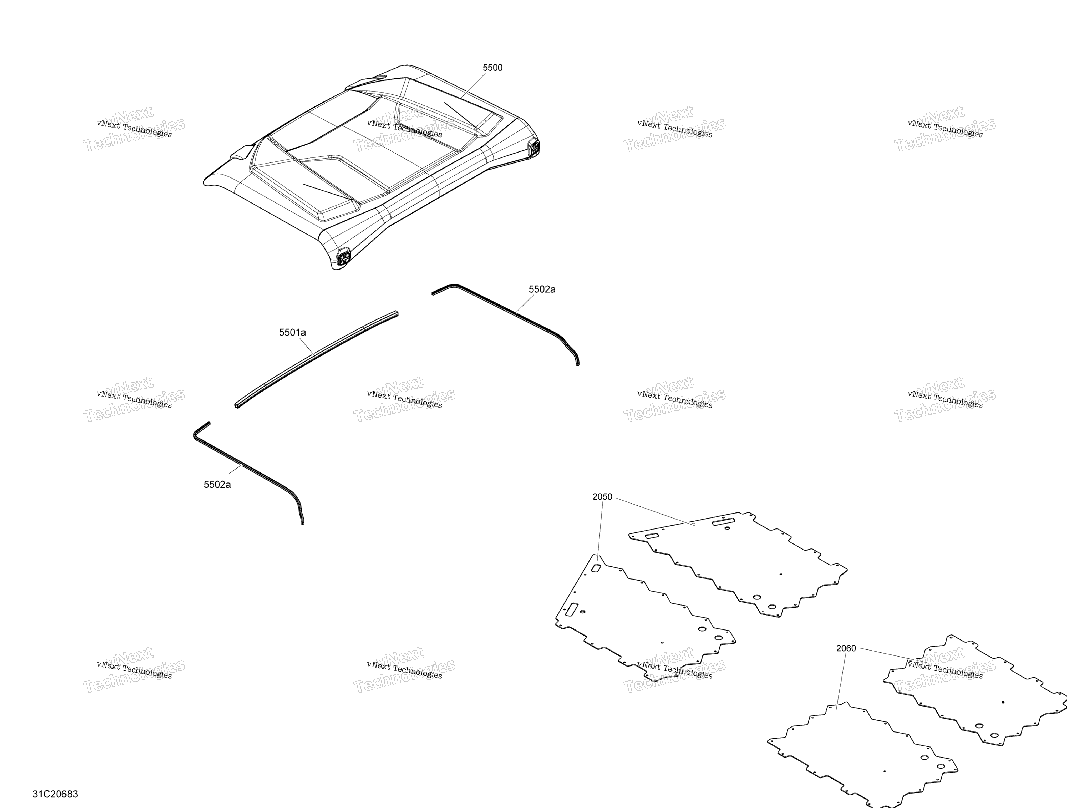 кузов Roof Skid Plate Xt