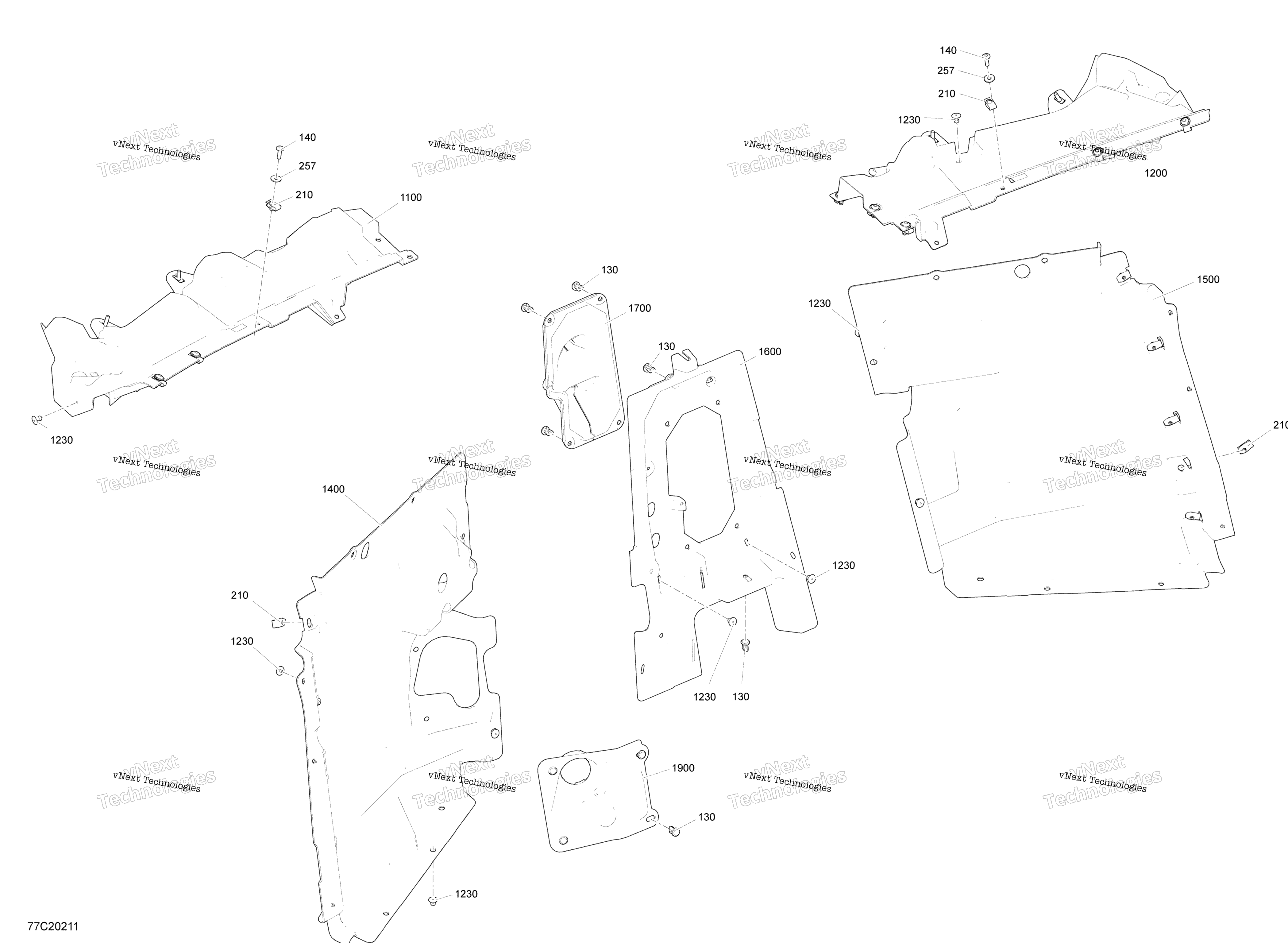 Cab Interior Firewall Section Xrc