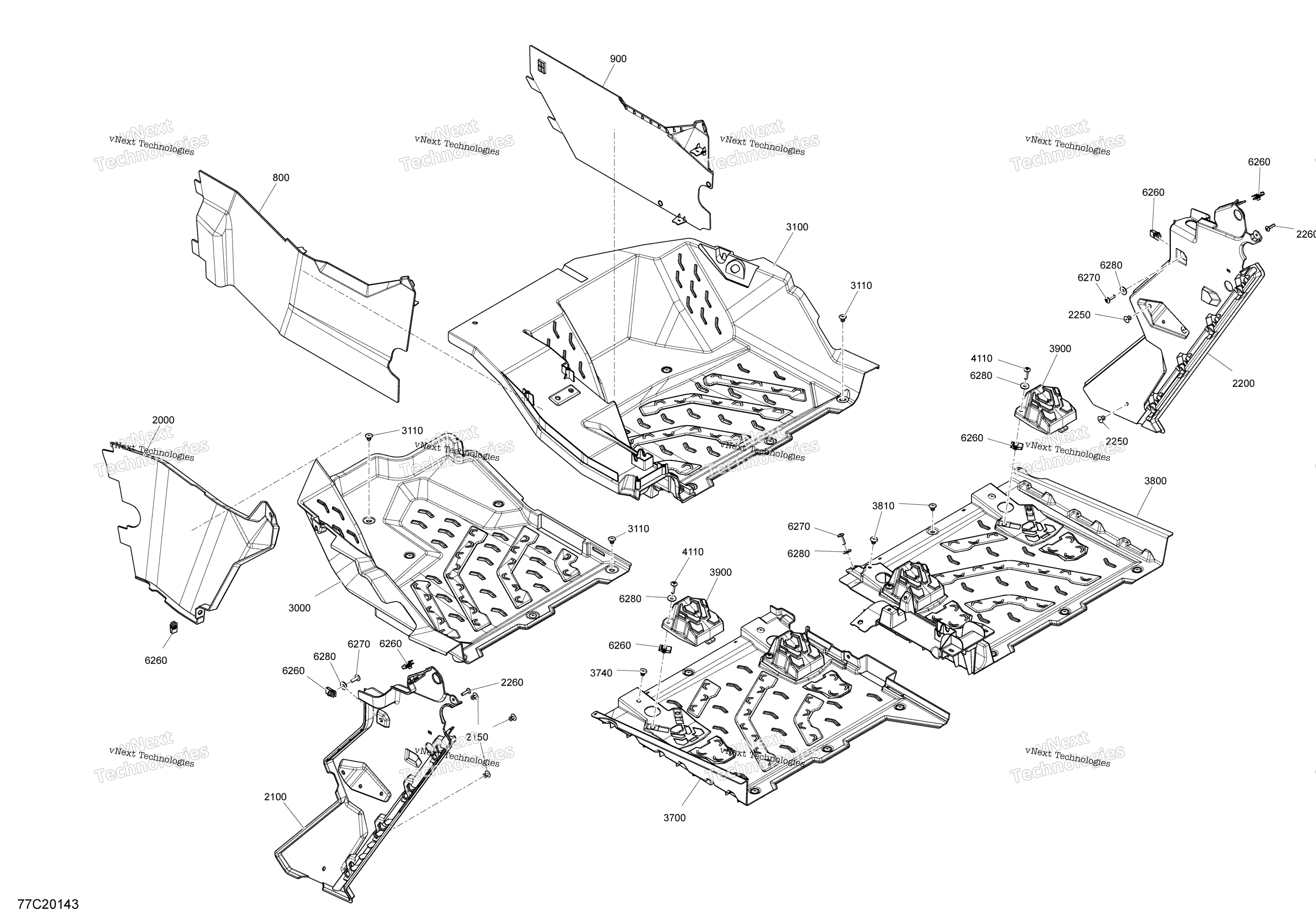 Cab Interior Floor Section