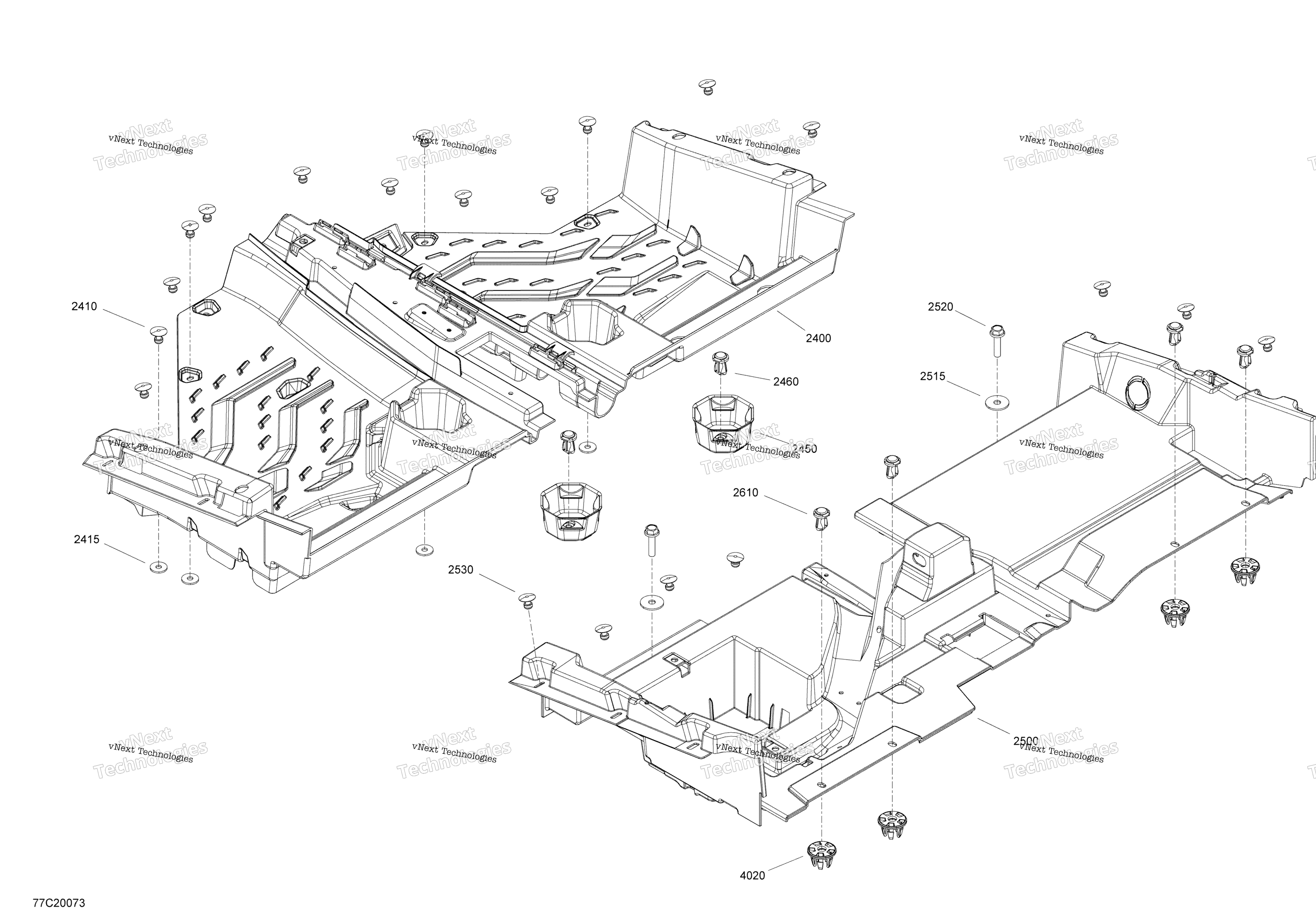 Cab Interior Floor Section