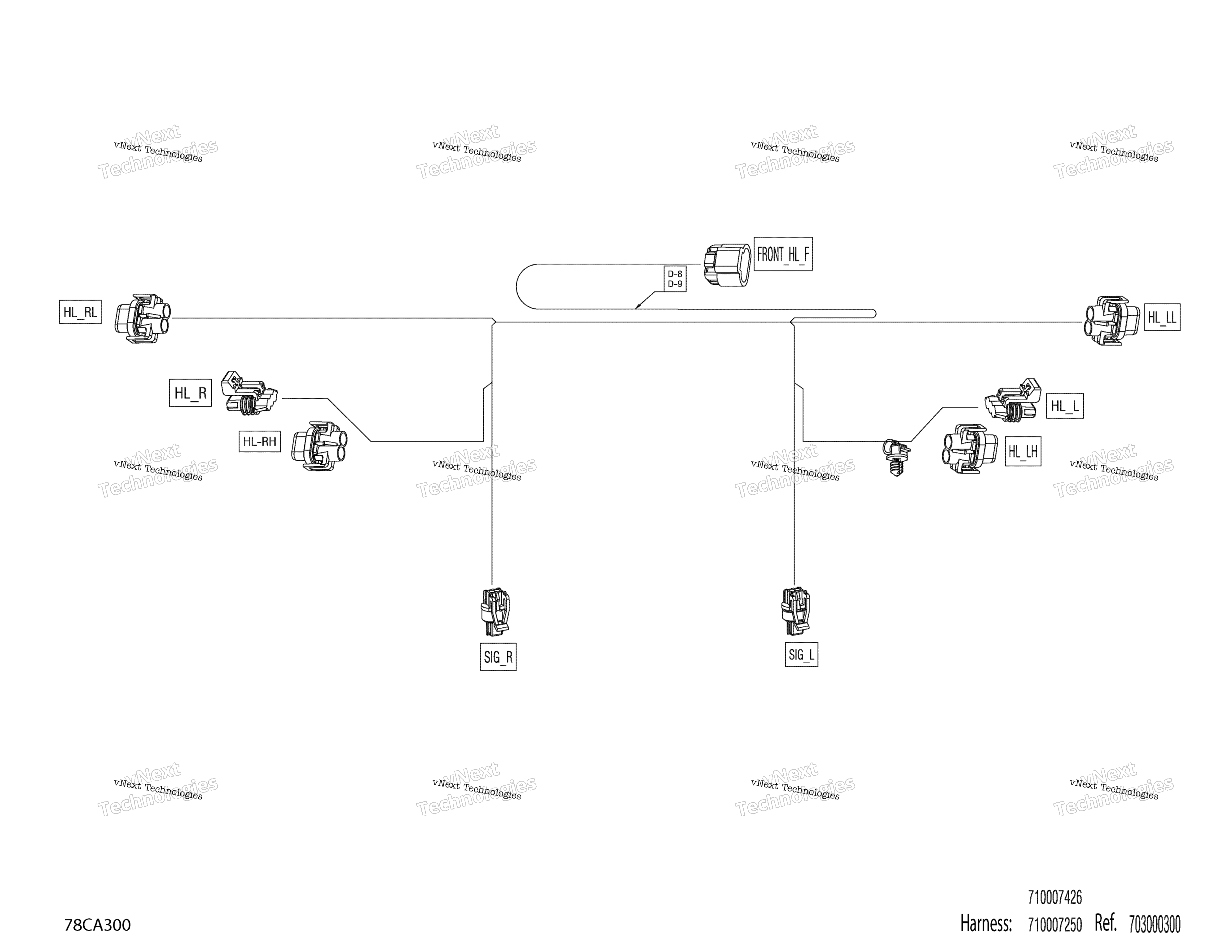 Электрооборудование - Front Wiring Harness - 710007250