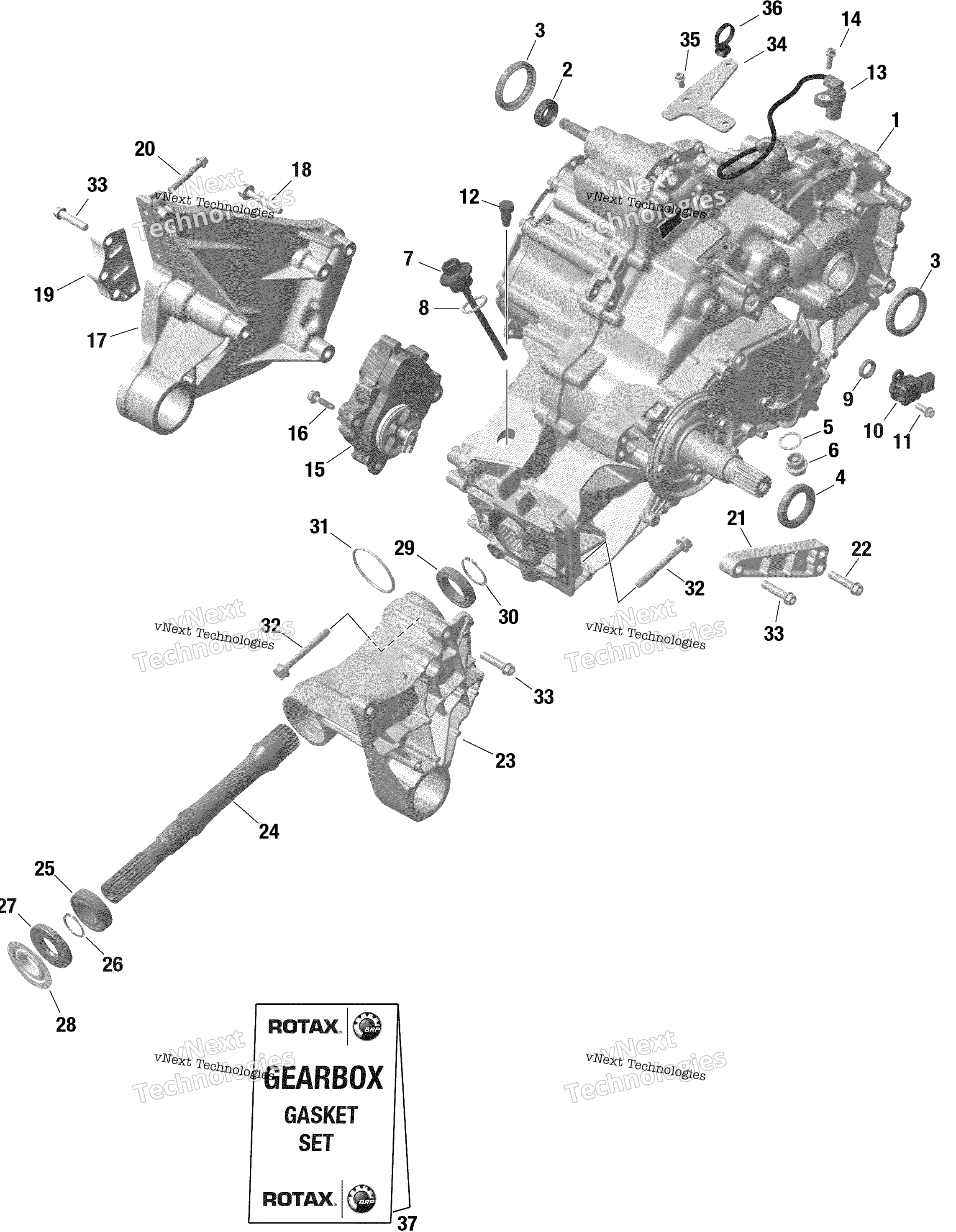 Rotax передача Box и Components 506