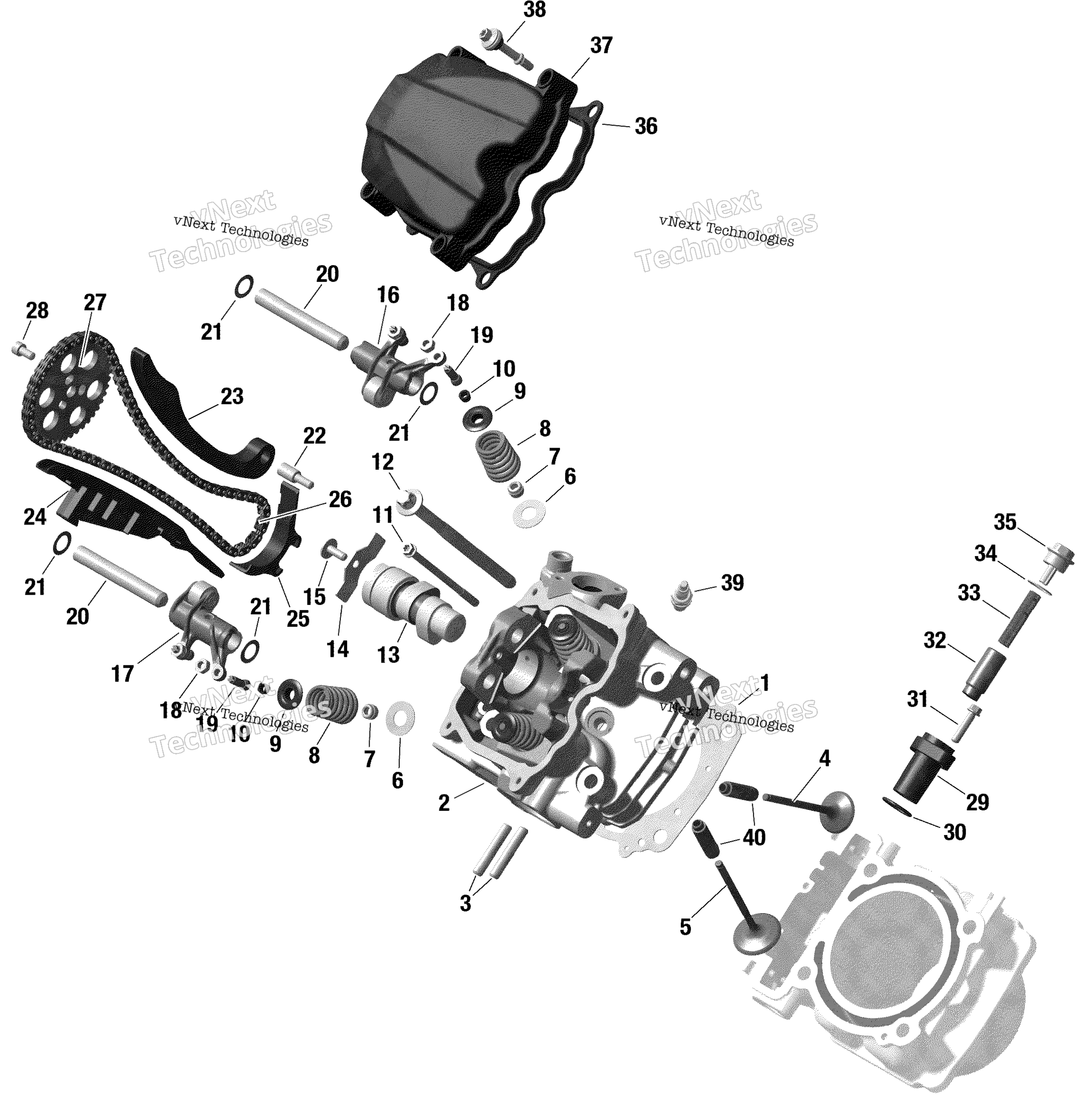Rotax цилиндр Head, передний