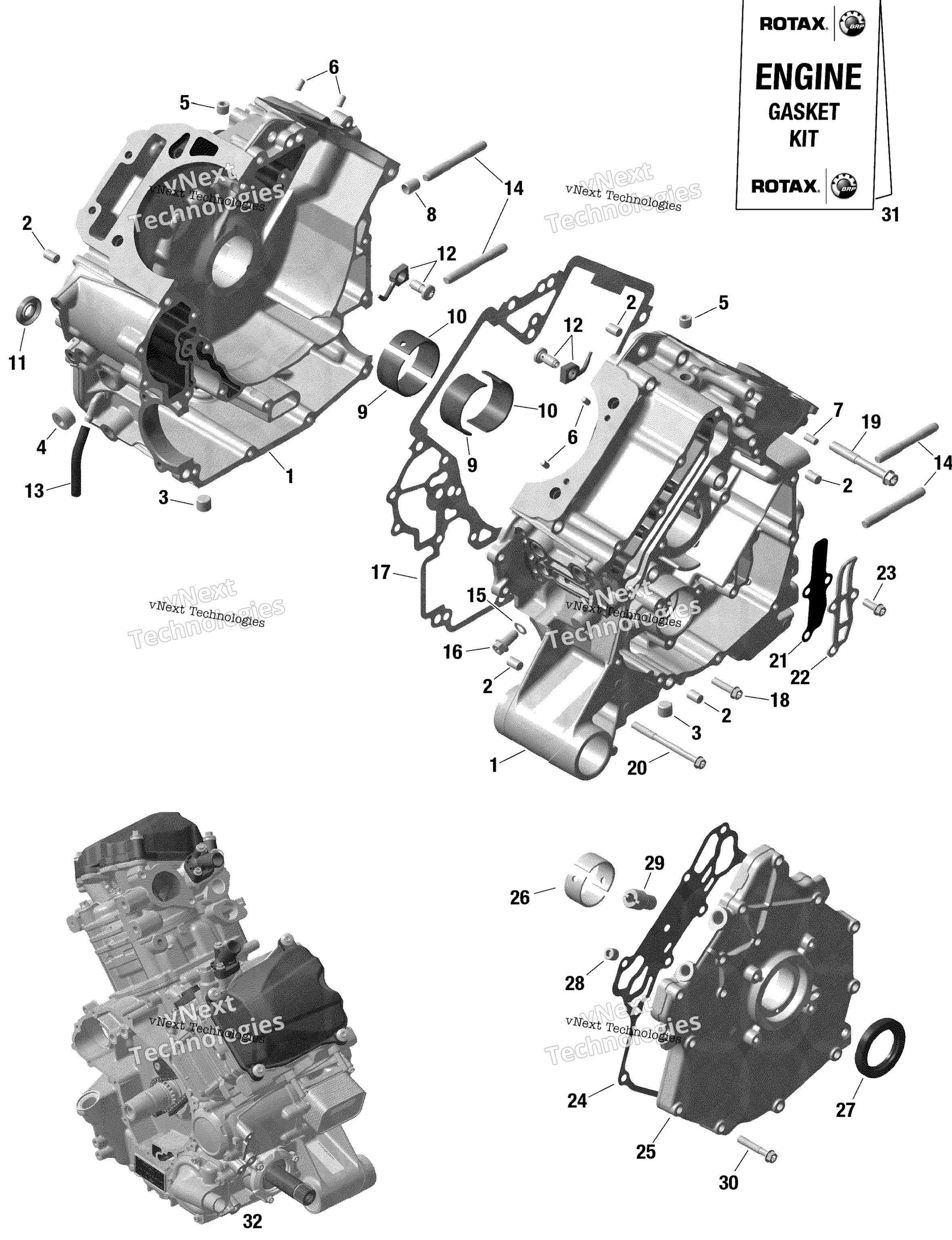 Rotax Crankcase