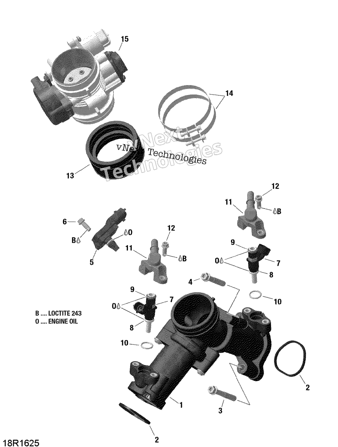 Воздушный впуск коллектор и Throttle кузов 1000R Efi