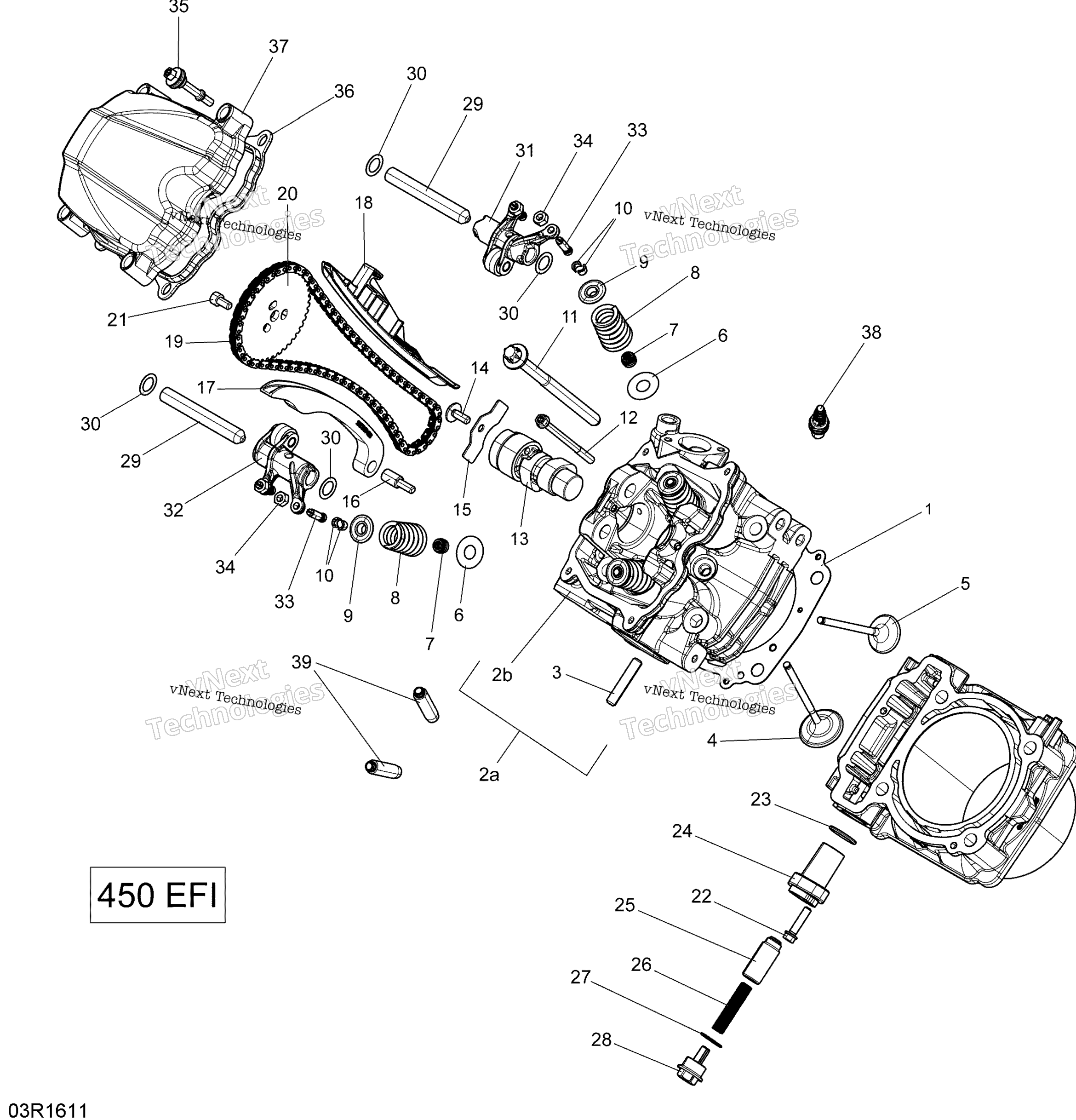 Цилиндр Head - 450 Efi