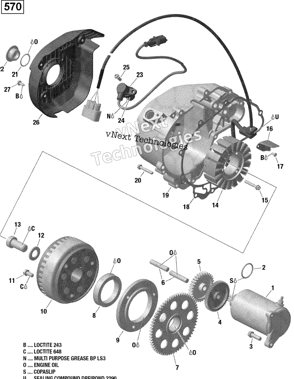 Магнето And Electric Starter - 570 Efi (Outlander L - Except Dps)