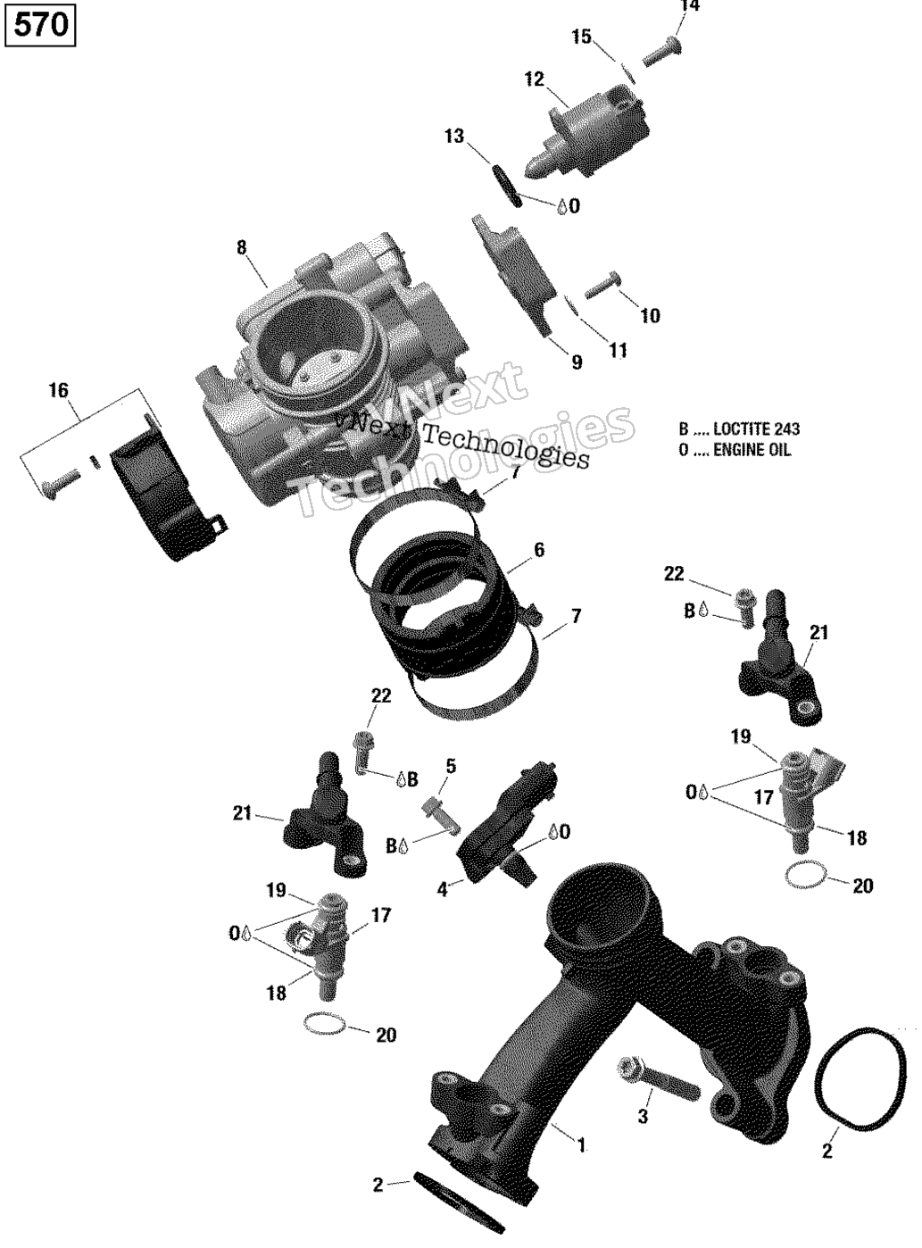 Воздушный впуск коллектор и Throttle кузов 570 Efi
