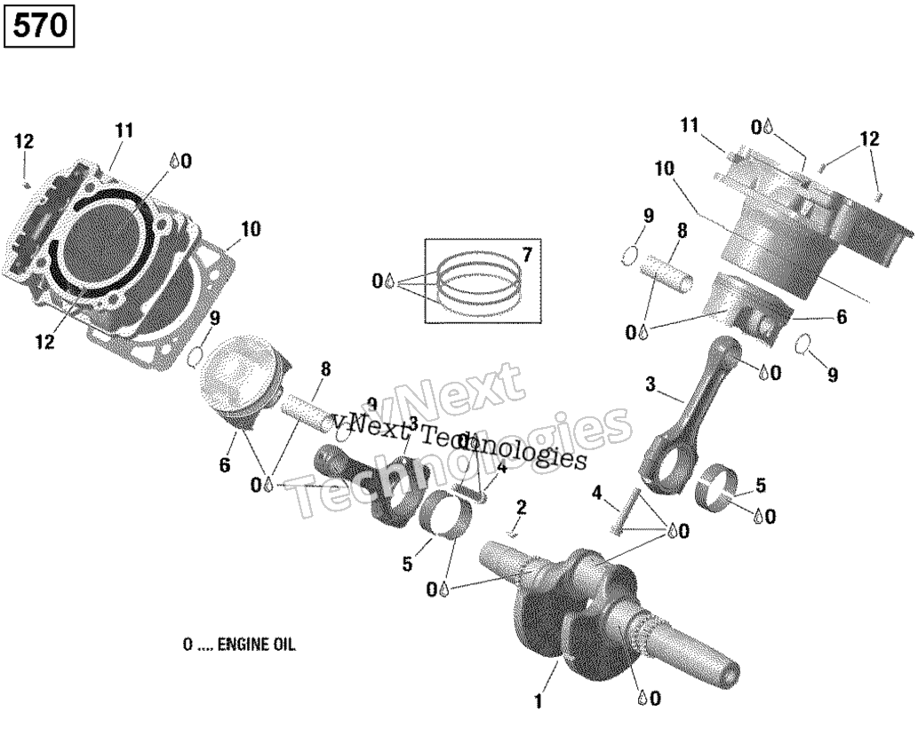 Коленчатый вал And Pistons - 570 Efi