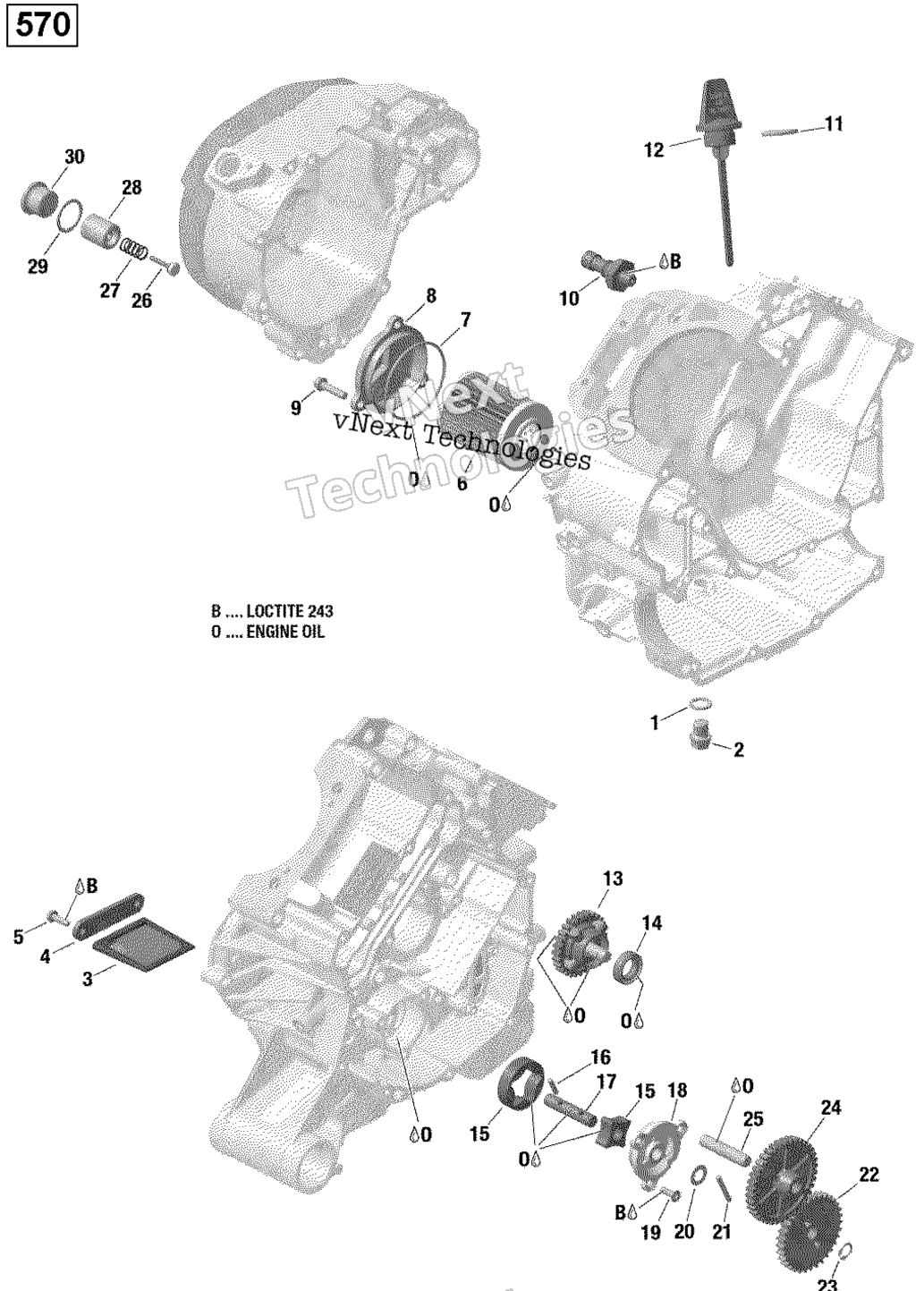 Двигатель Lubrication - 570 Efi