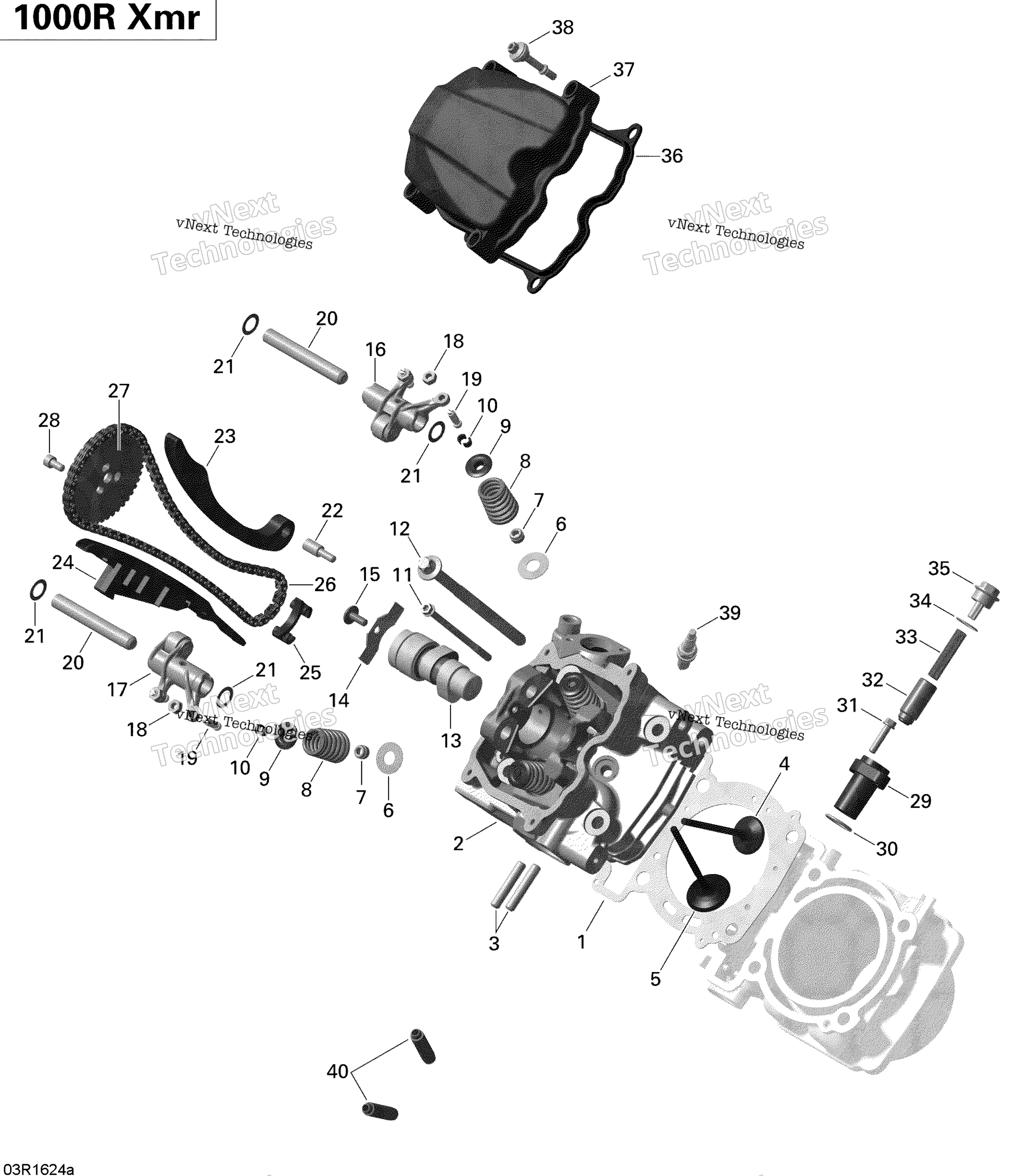 Цилиндр Head, Front - 1000R Efi