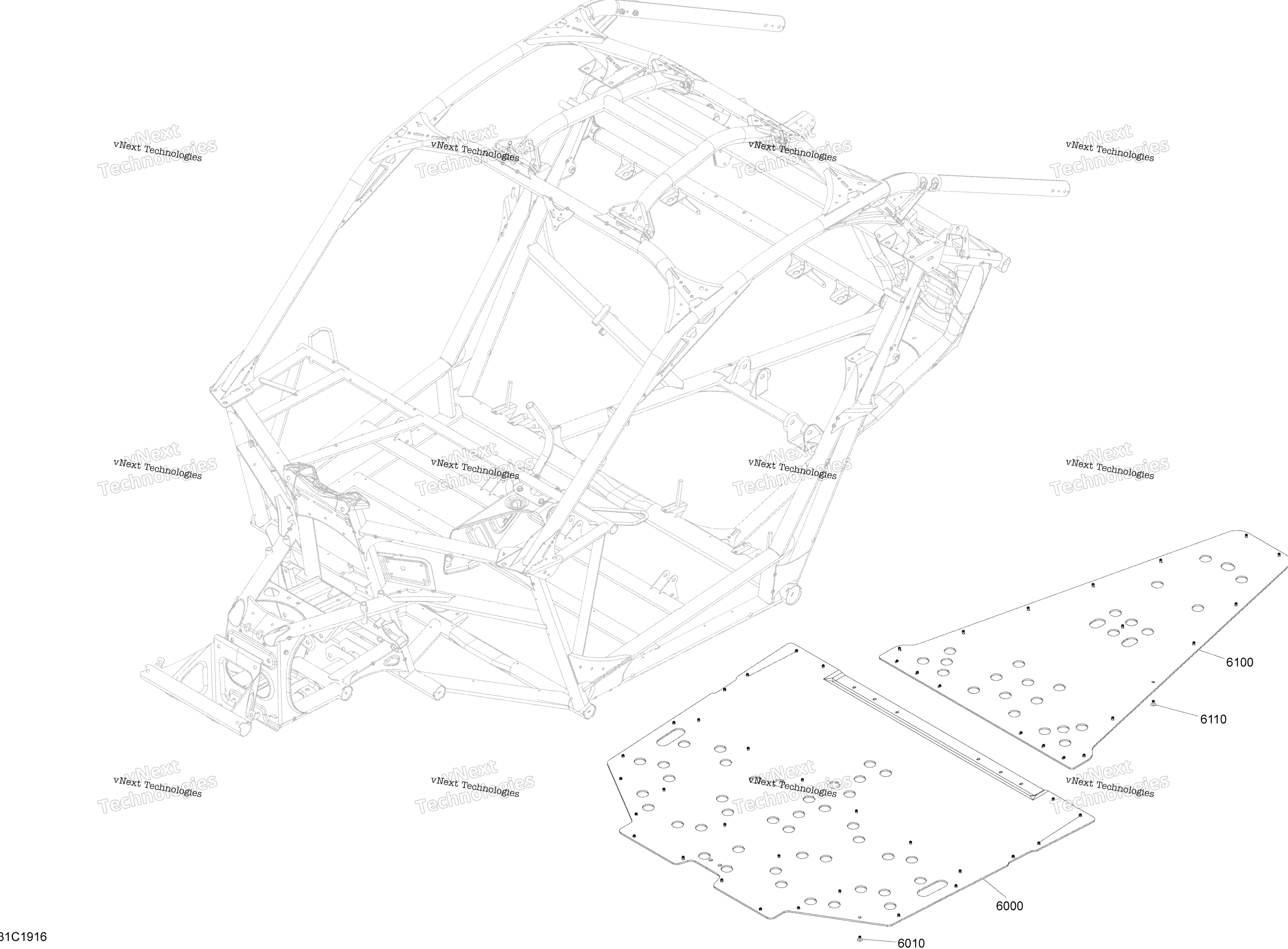 кузов Floor Section Except Timeless Black & Hyper Silver