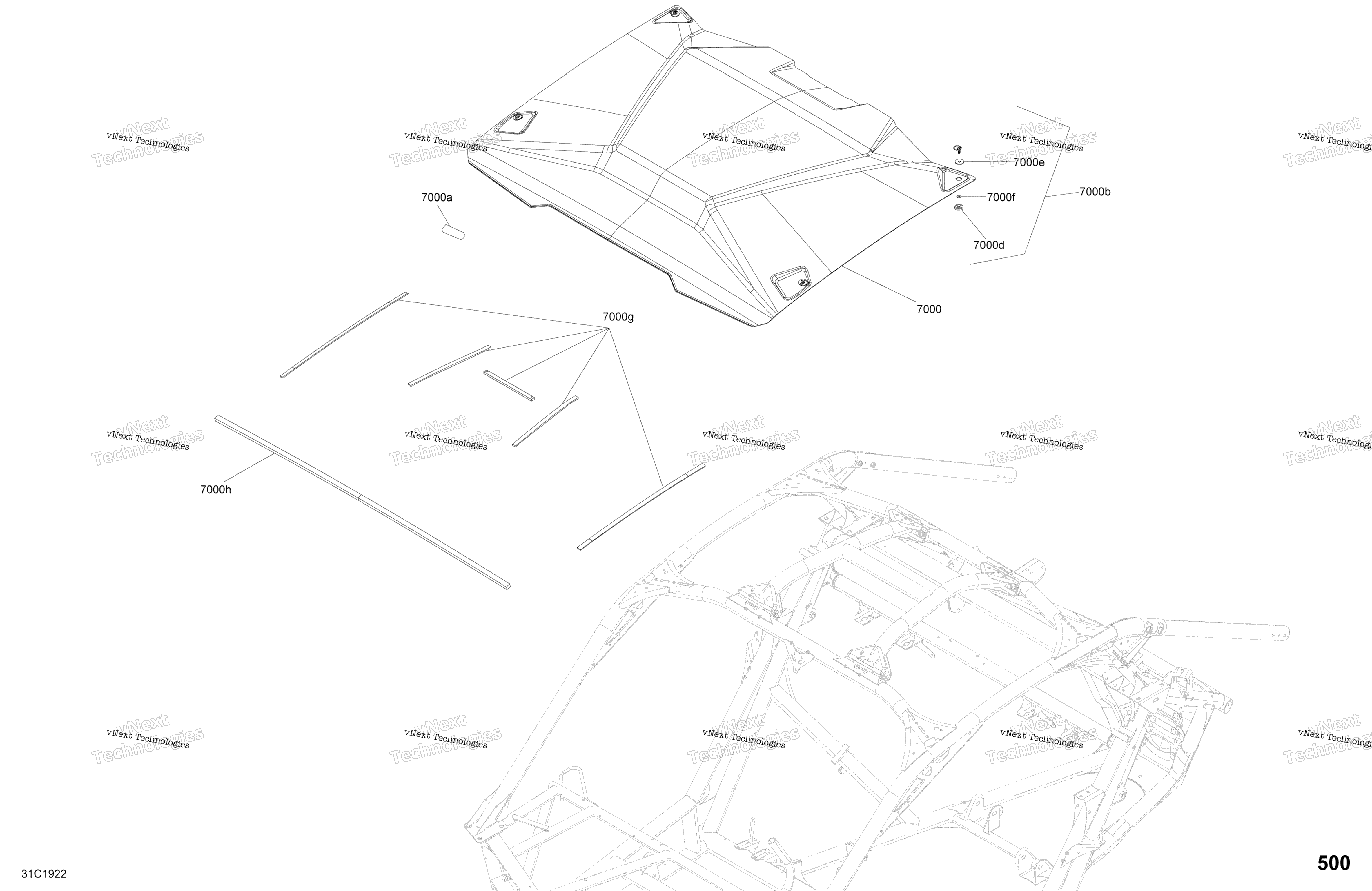 кузов Roof Section карбон Black