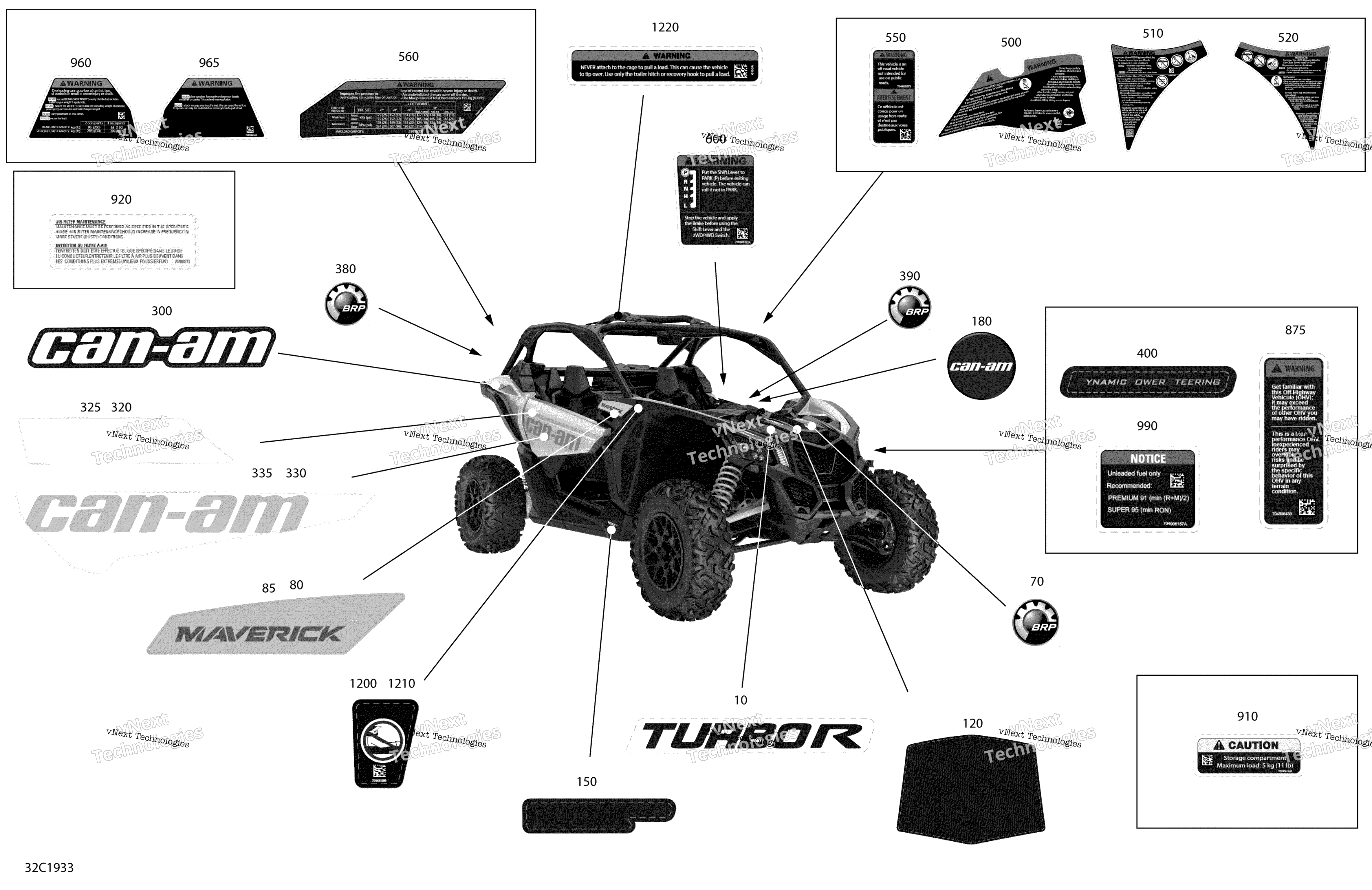 Наклейки - Turbo R - Package Std - North America