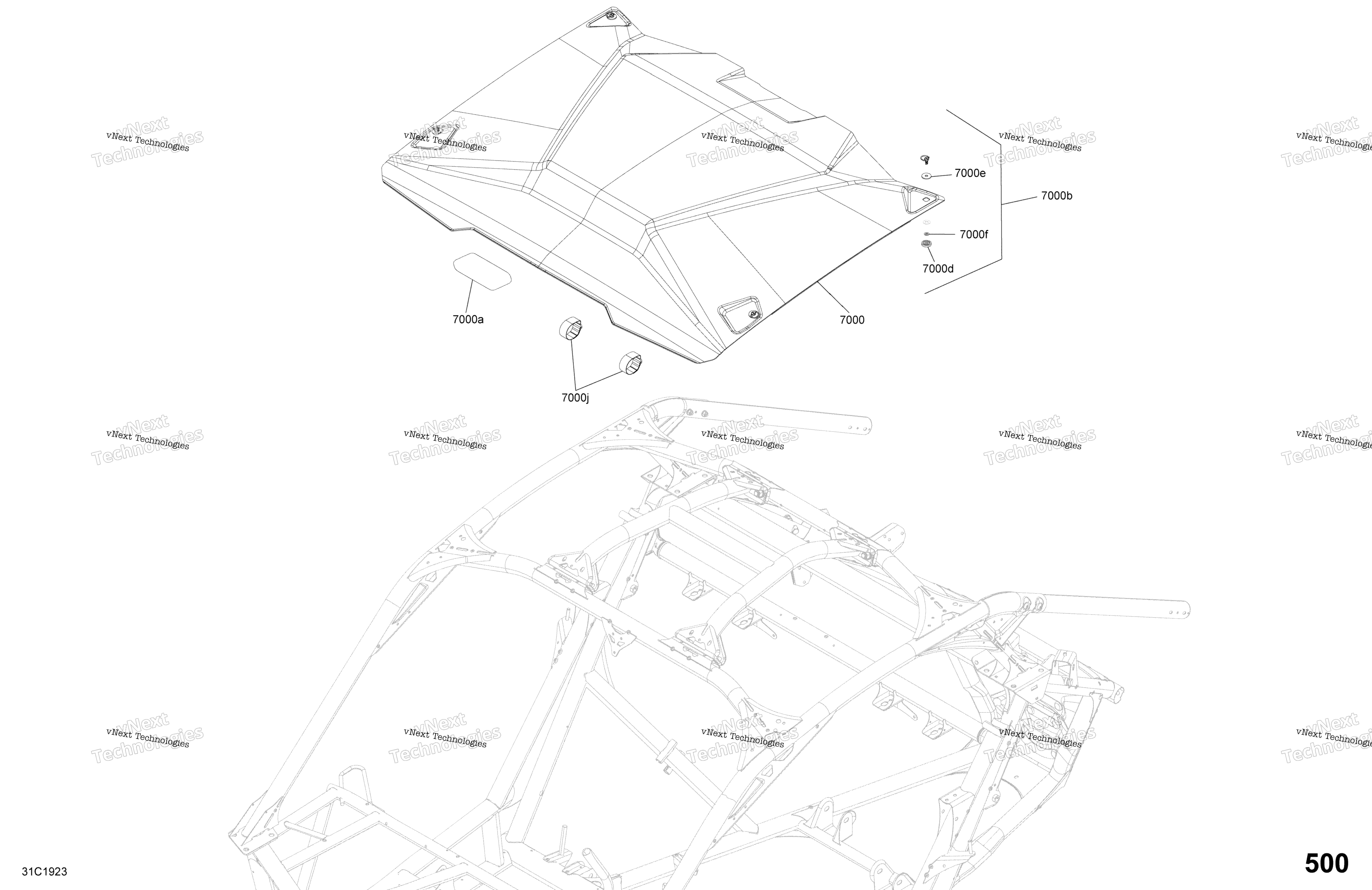 кузов Roof Section Except карбон Black