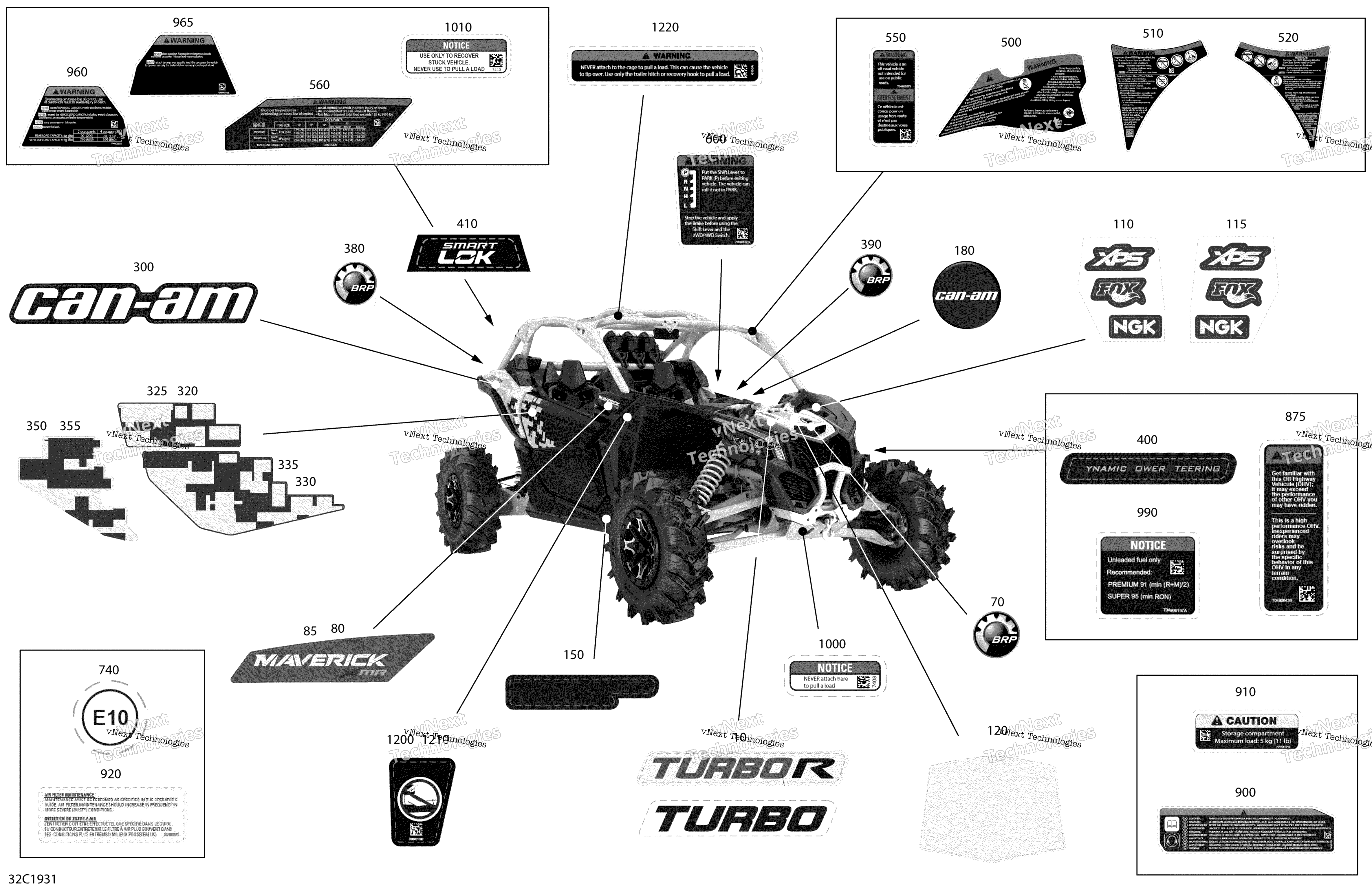 Наклейки - Turbo R - Package Xmr - North America