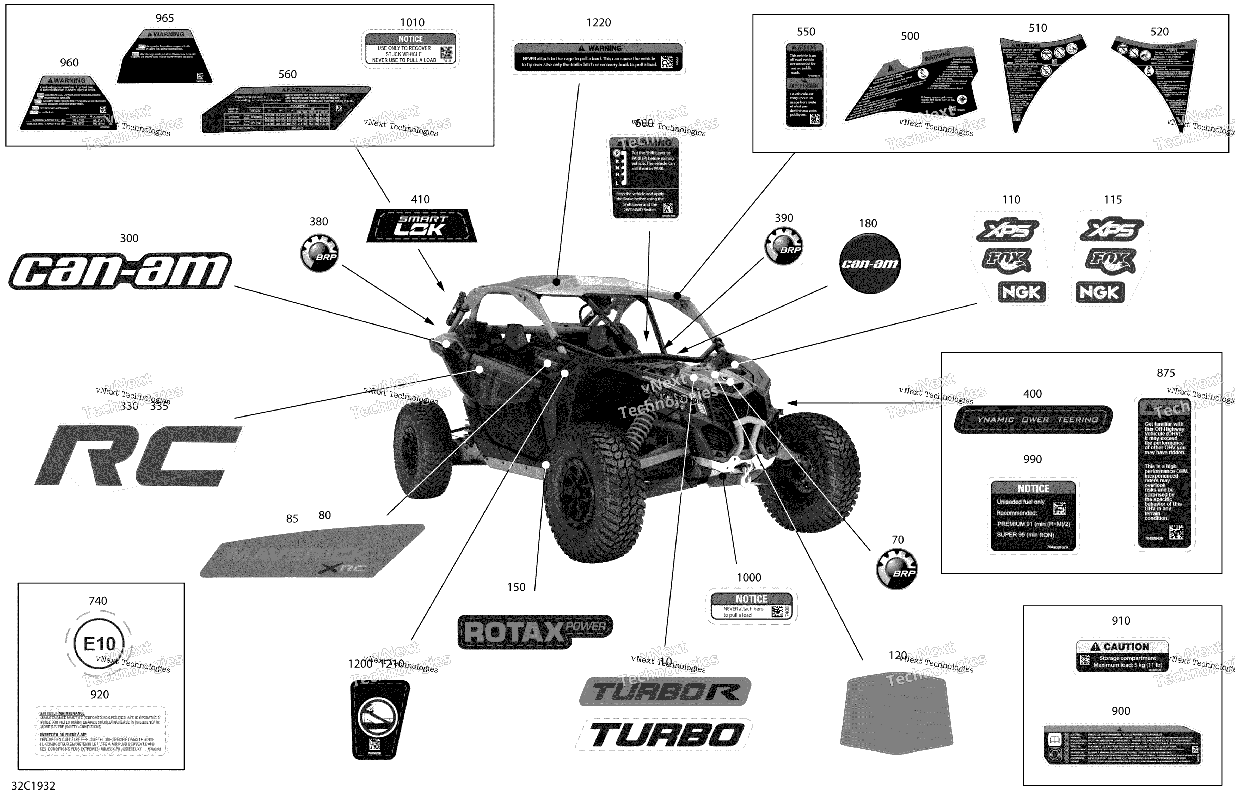 Наклейки - Turbo R - Package Xrc - North America