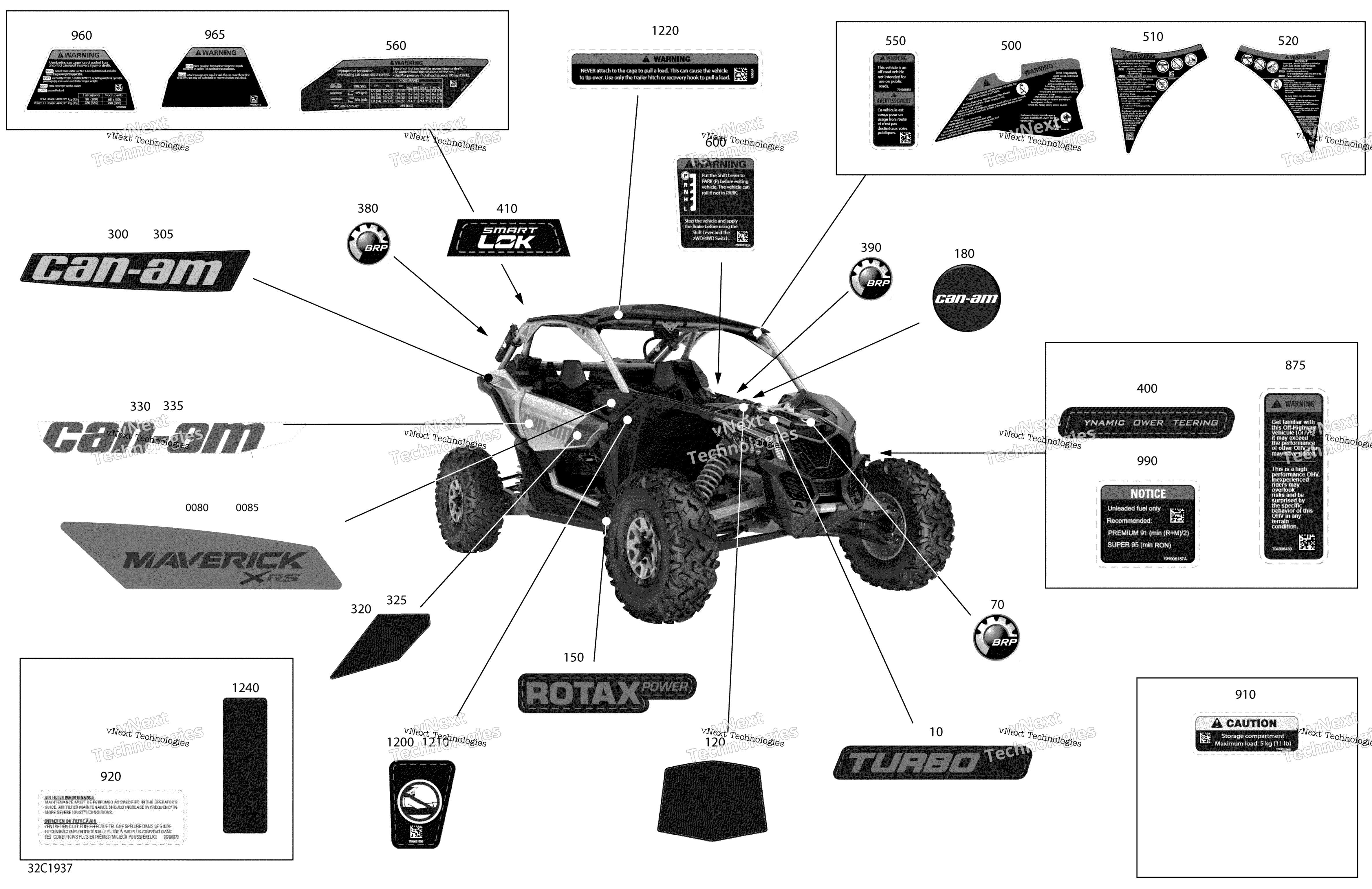 Наклейки - Turbo R - Package Xrs - North America