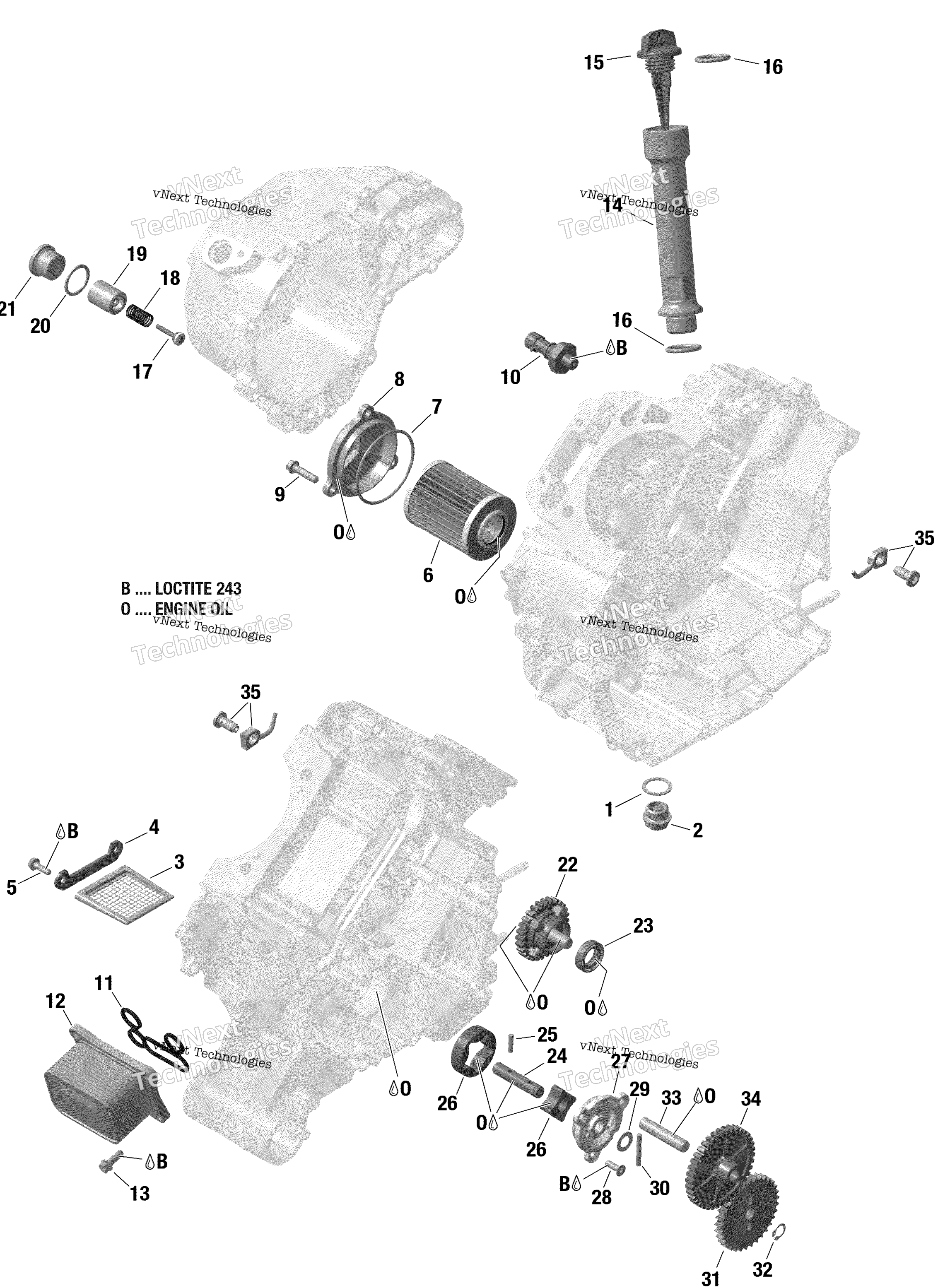 Двигатель Lubrication - 1010R