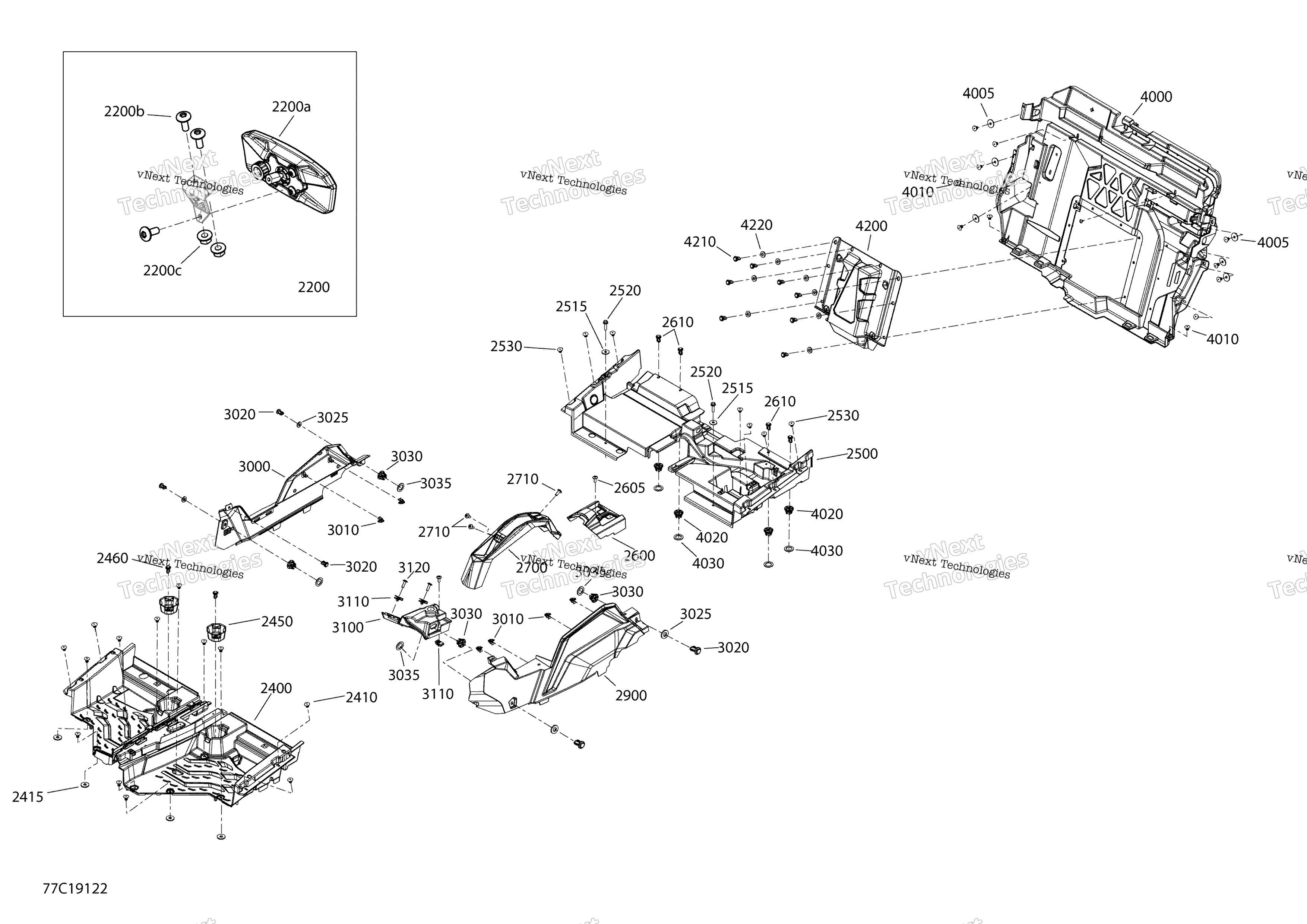 Cab Interior Maverick Sport Северная Америка задний Section