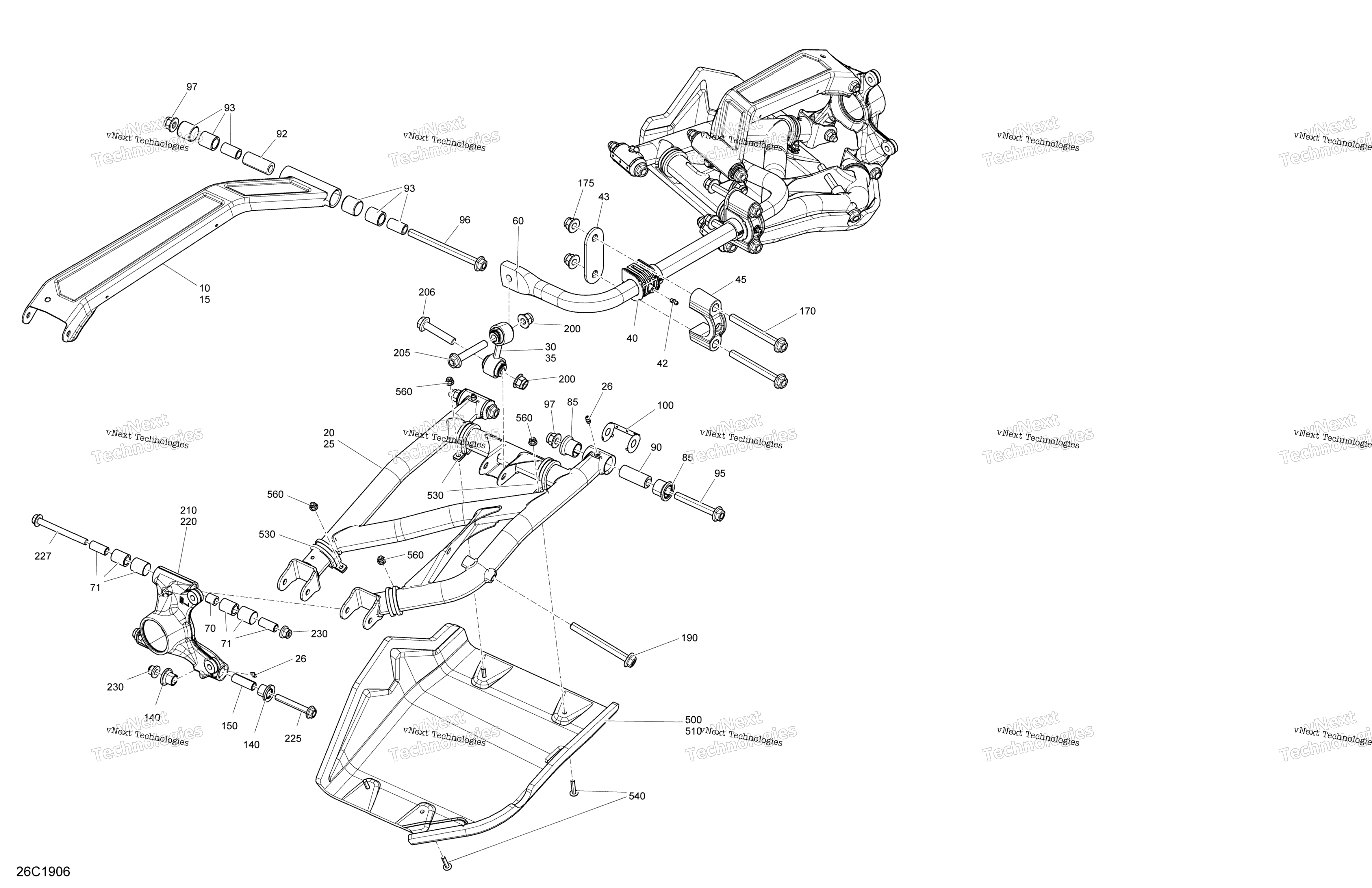 Задняя часть Suspension - 1000R - Package Xrc