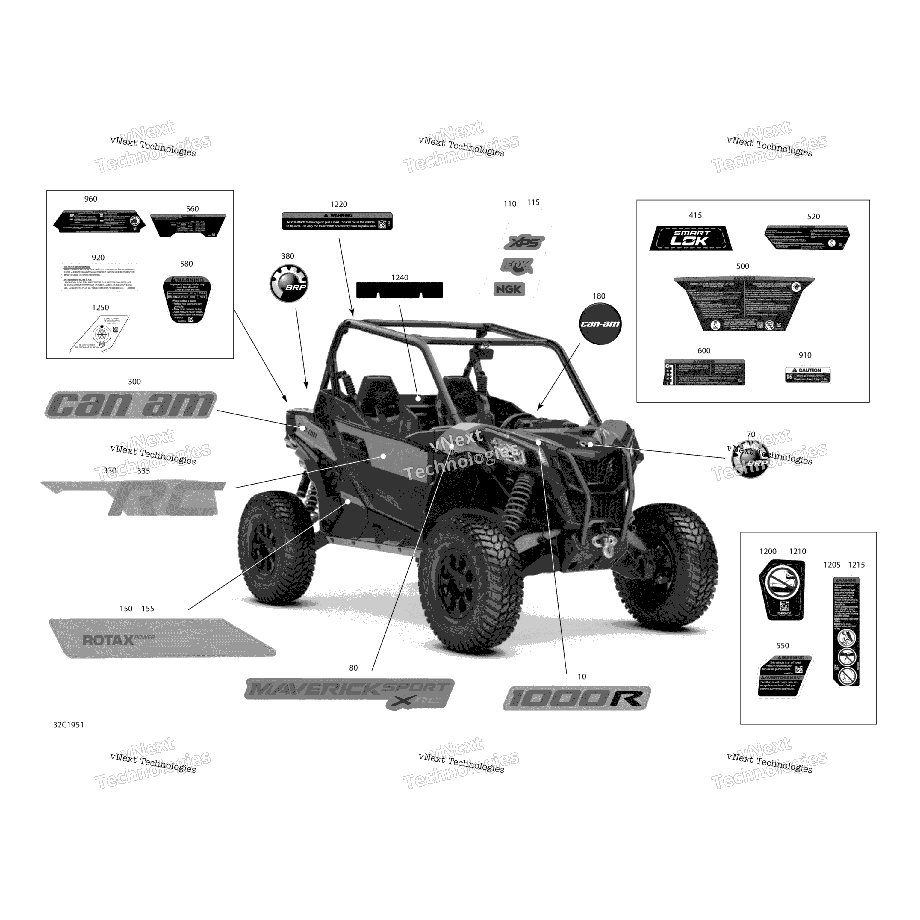 Наклейки - 1000R - Package Xrc