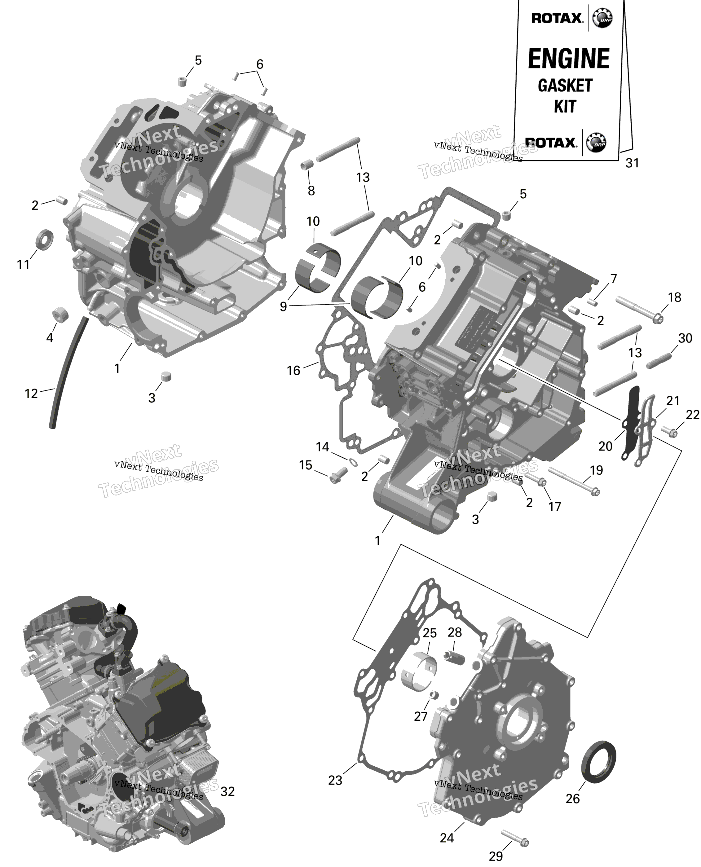 Rotax Crankcase