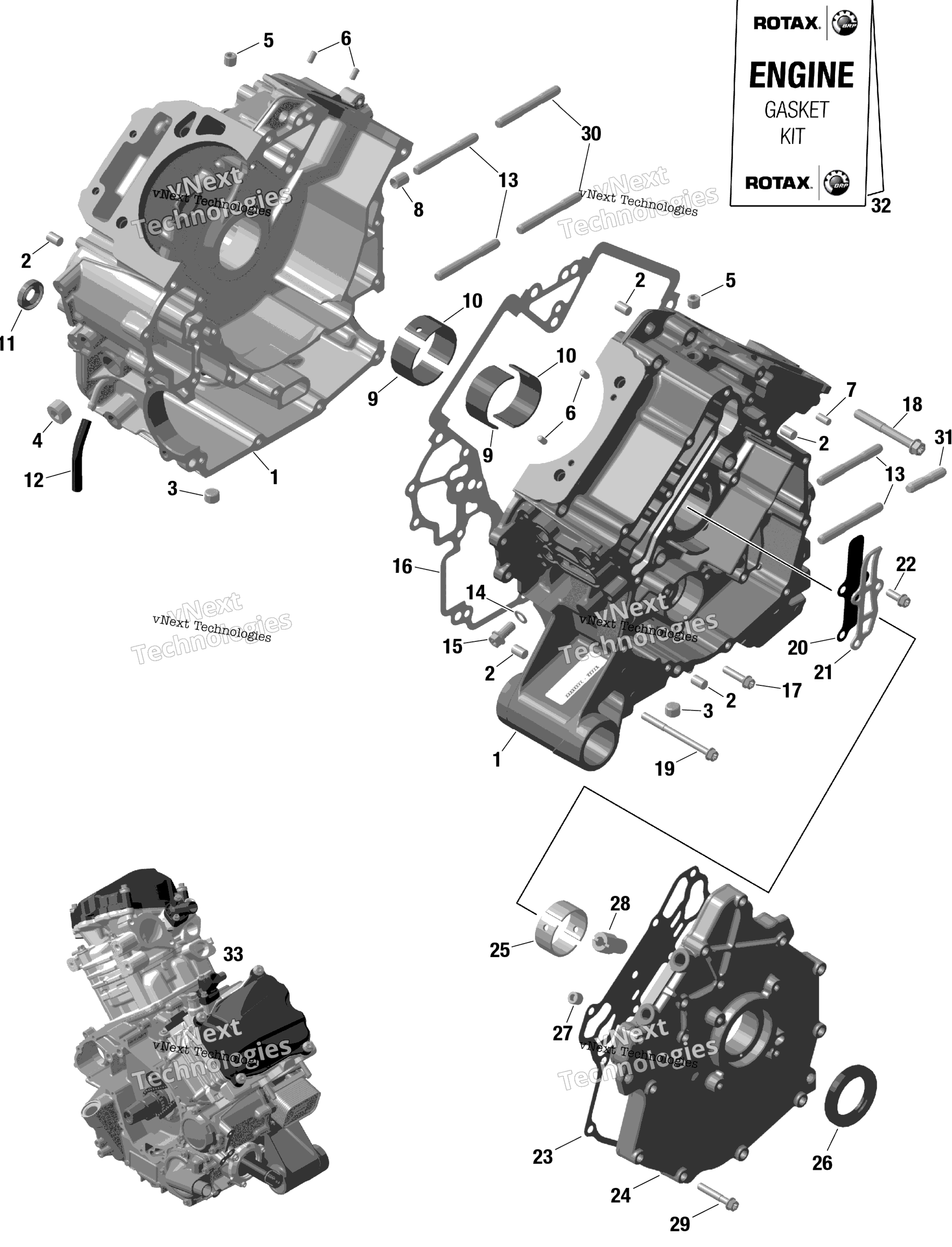 Rotax Crankcase