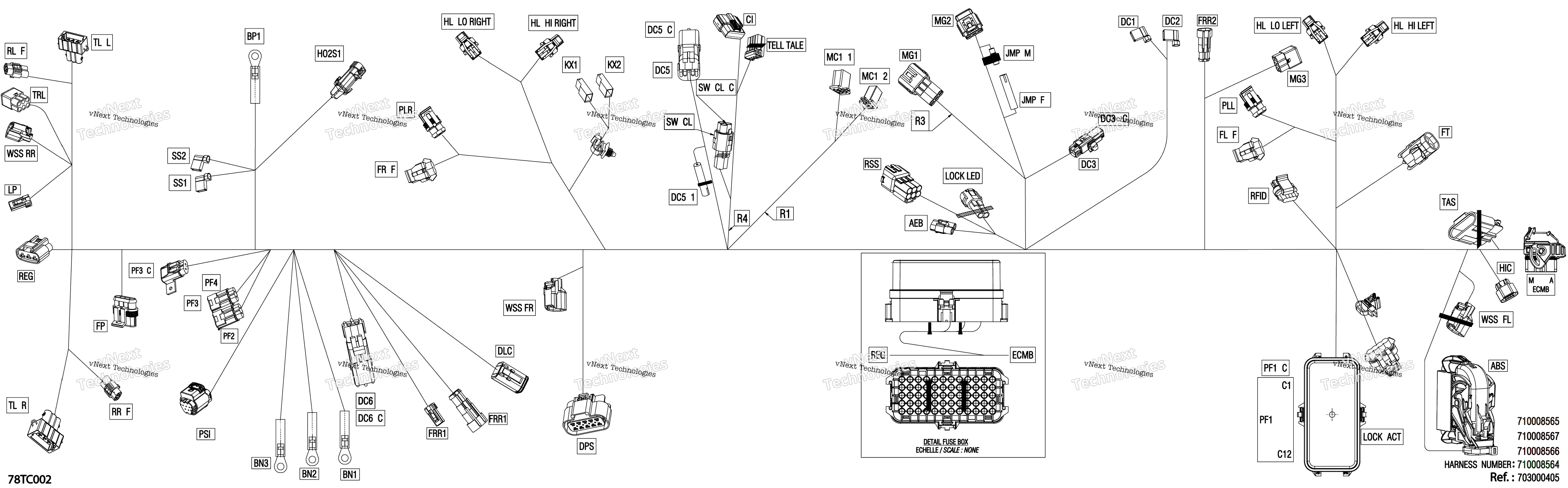 Электрооборудование - Main Harness - 710008566