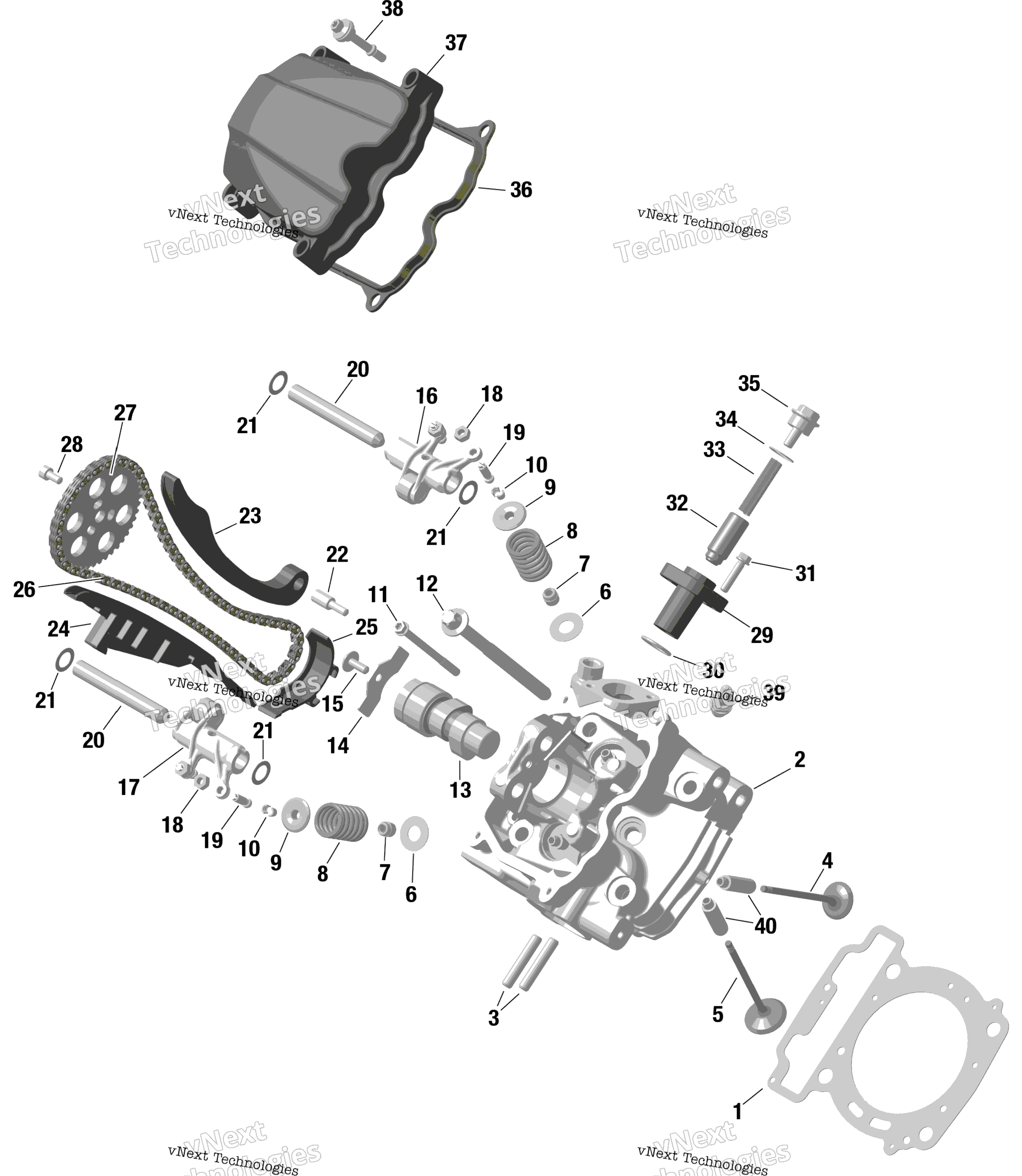 Rotax передний цилиндр головка